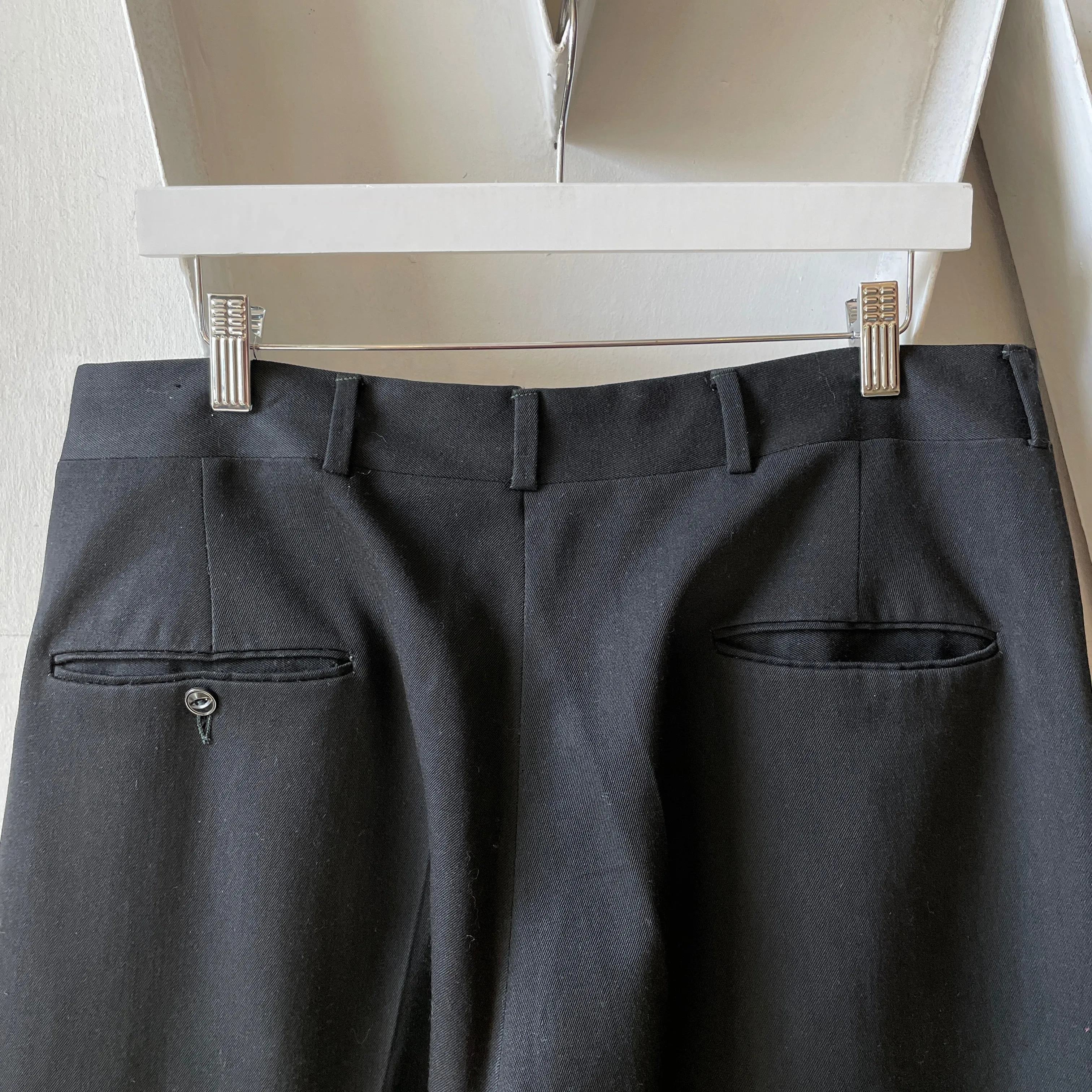 50’s Tailored Black Trousers - 34” x 28.5”