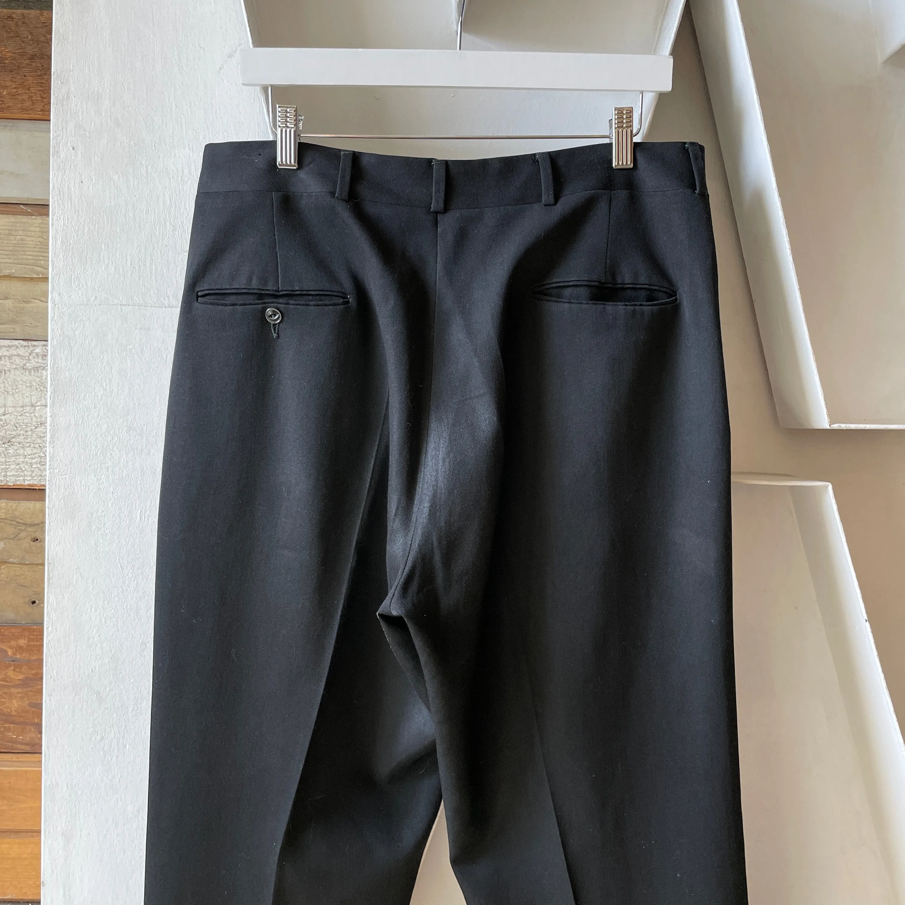 50’s Tailored Black Trousers - 34” x 28.5”