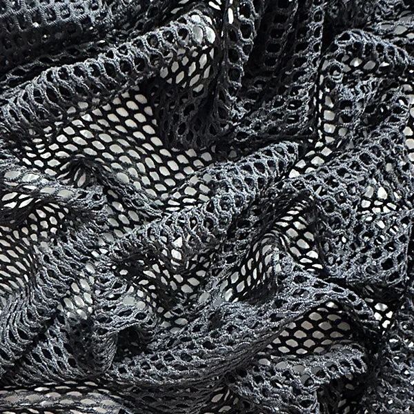 Black Mesh Knit Fabric