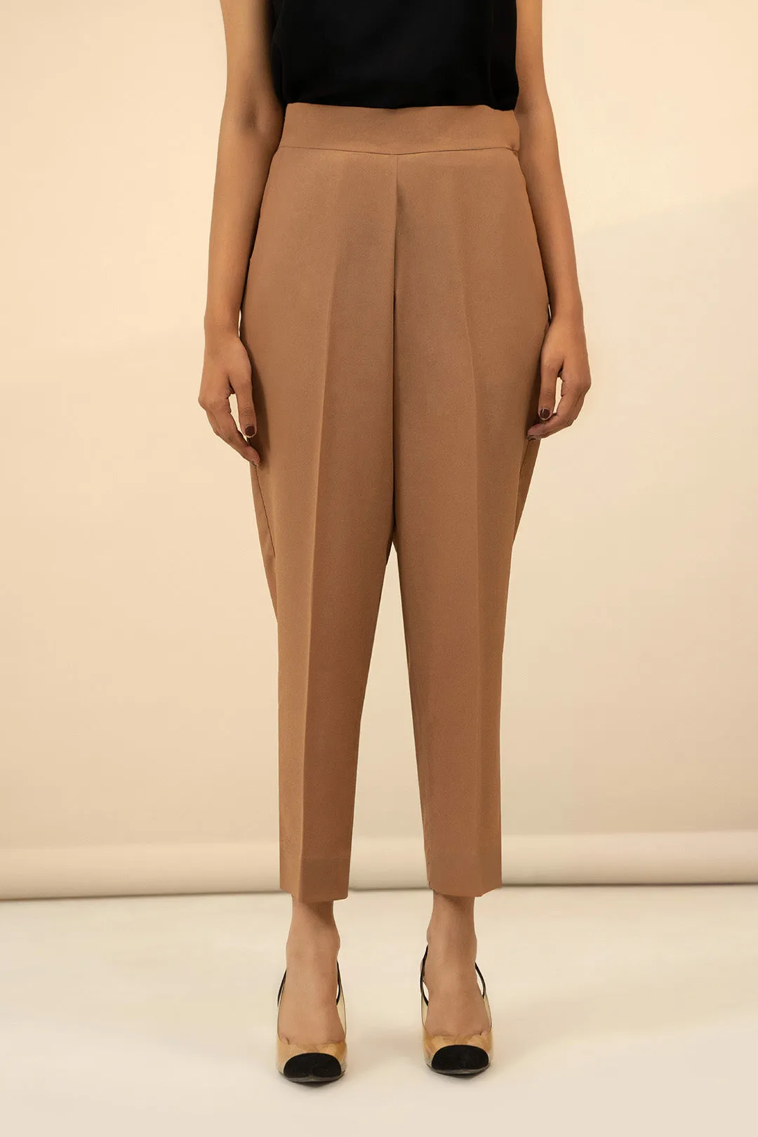 Camel Crepe Pants