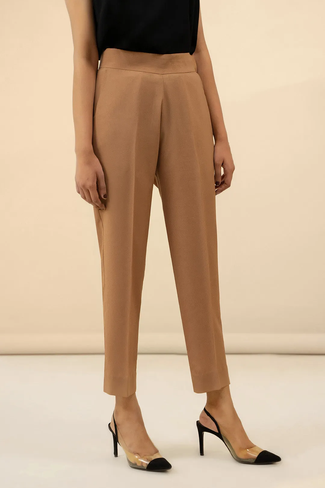 Camel Crepe Pants