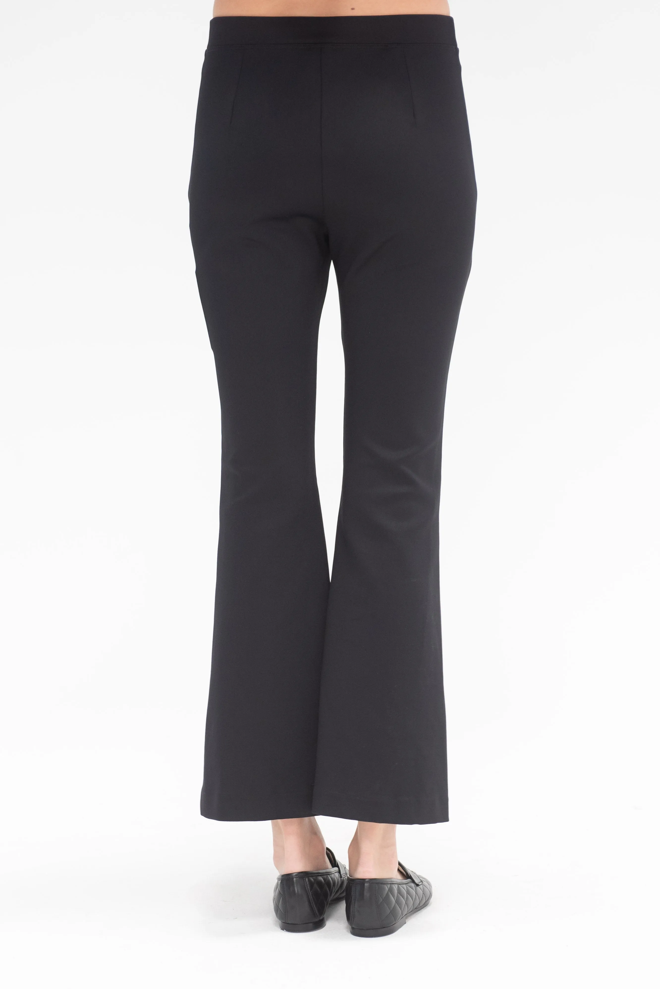 Cropped Flare Pull-On Pant, Black