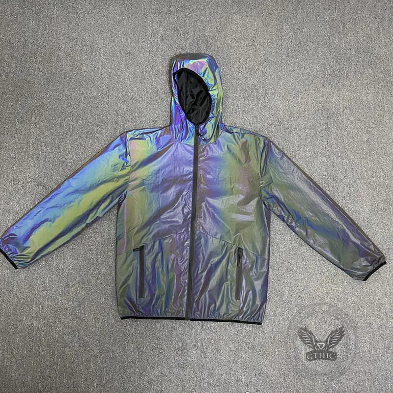 Dazzle Color Reflection Hooded Jacket