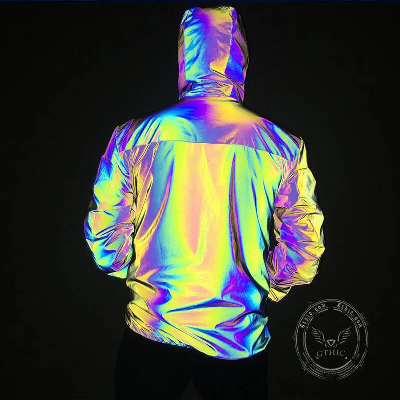 Dazzle Color Reflection Hooded Jacket