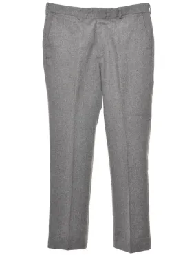 Grey Straight Leg Trousers - W35 L31