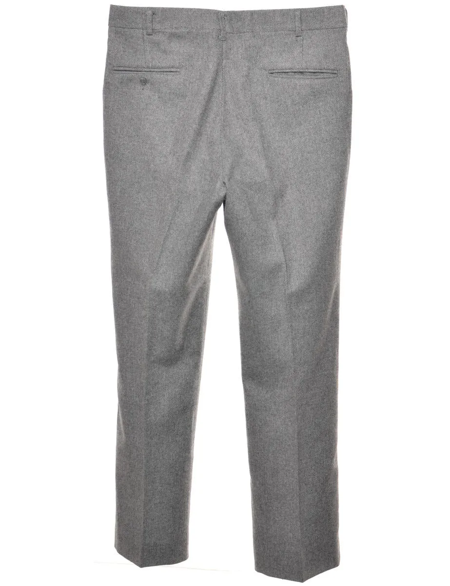 Grey Straight Leg Trousers - W35 L31