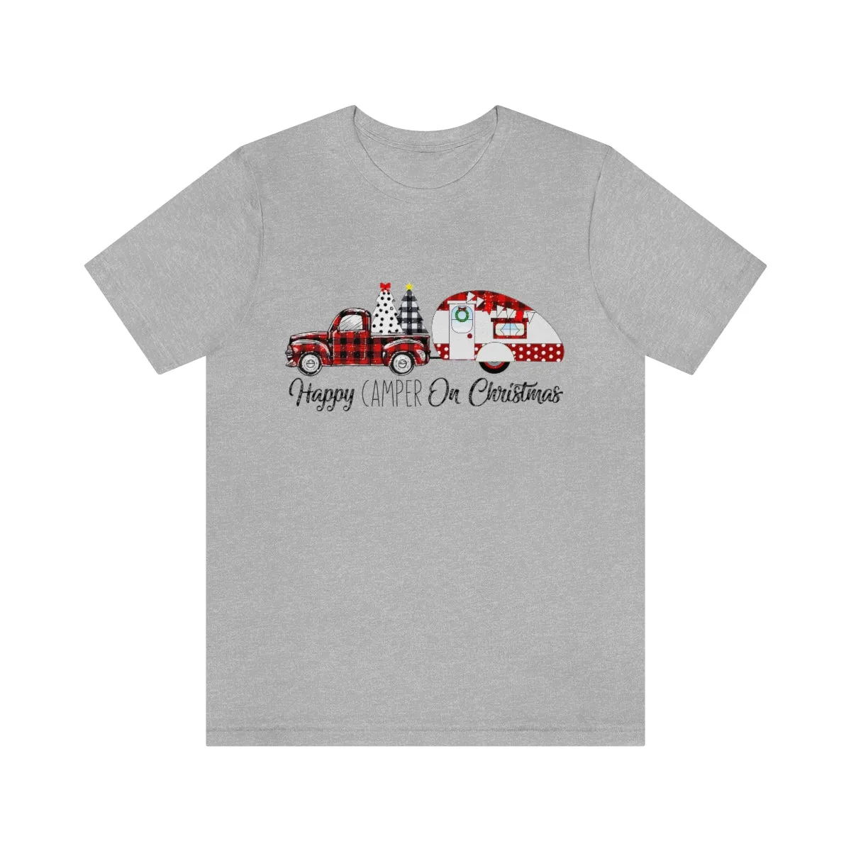 Happy Camper on Christmas Unisex Jersey Short Sleeve Tee S-3XL