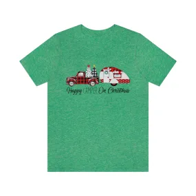 Happy Camper on Christmas Unisex Jersey Short Sleeve Tee S-3XL