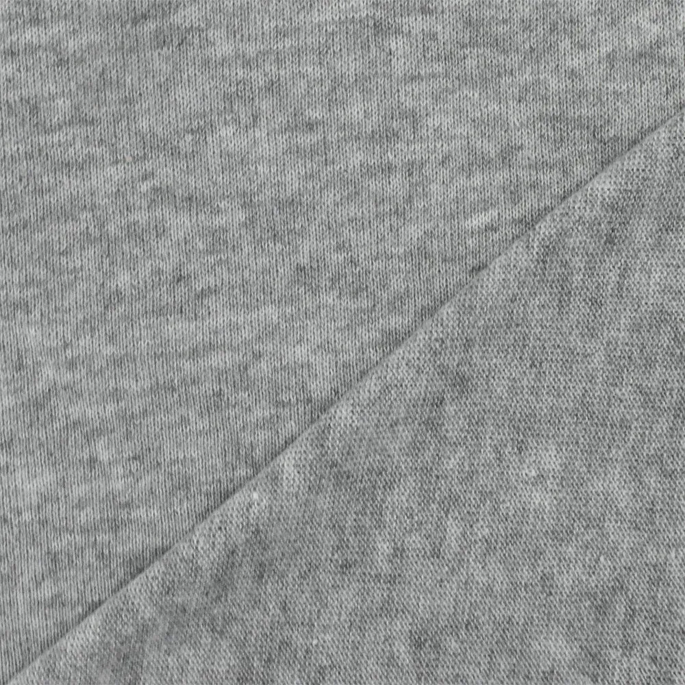 Heather Soft Gray-Gray Stretch Jersey Knit Fabric