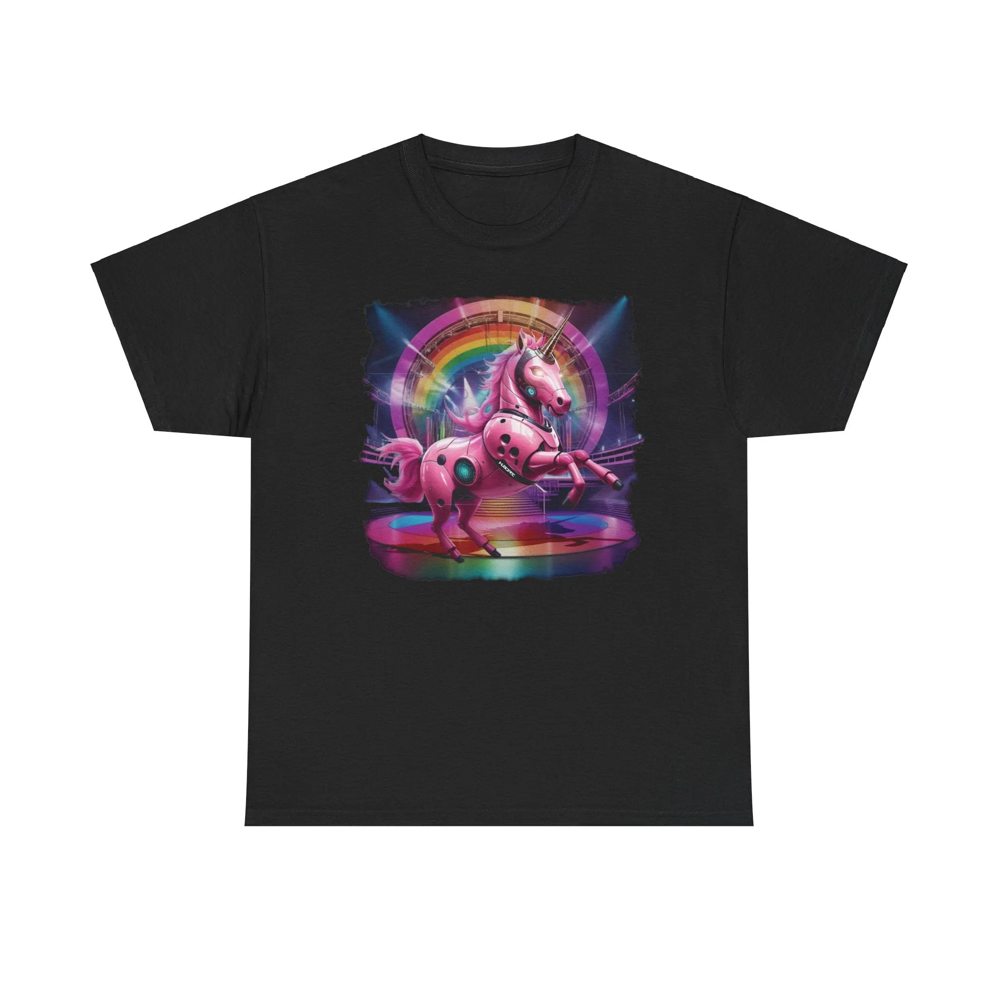 HUBOPTIC® Unicorn Rave Fantasy Streetwear T-shirt Graphic Tees Unisex Heavy Cotton Tee