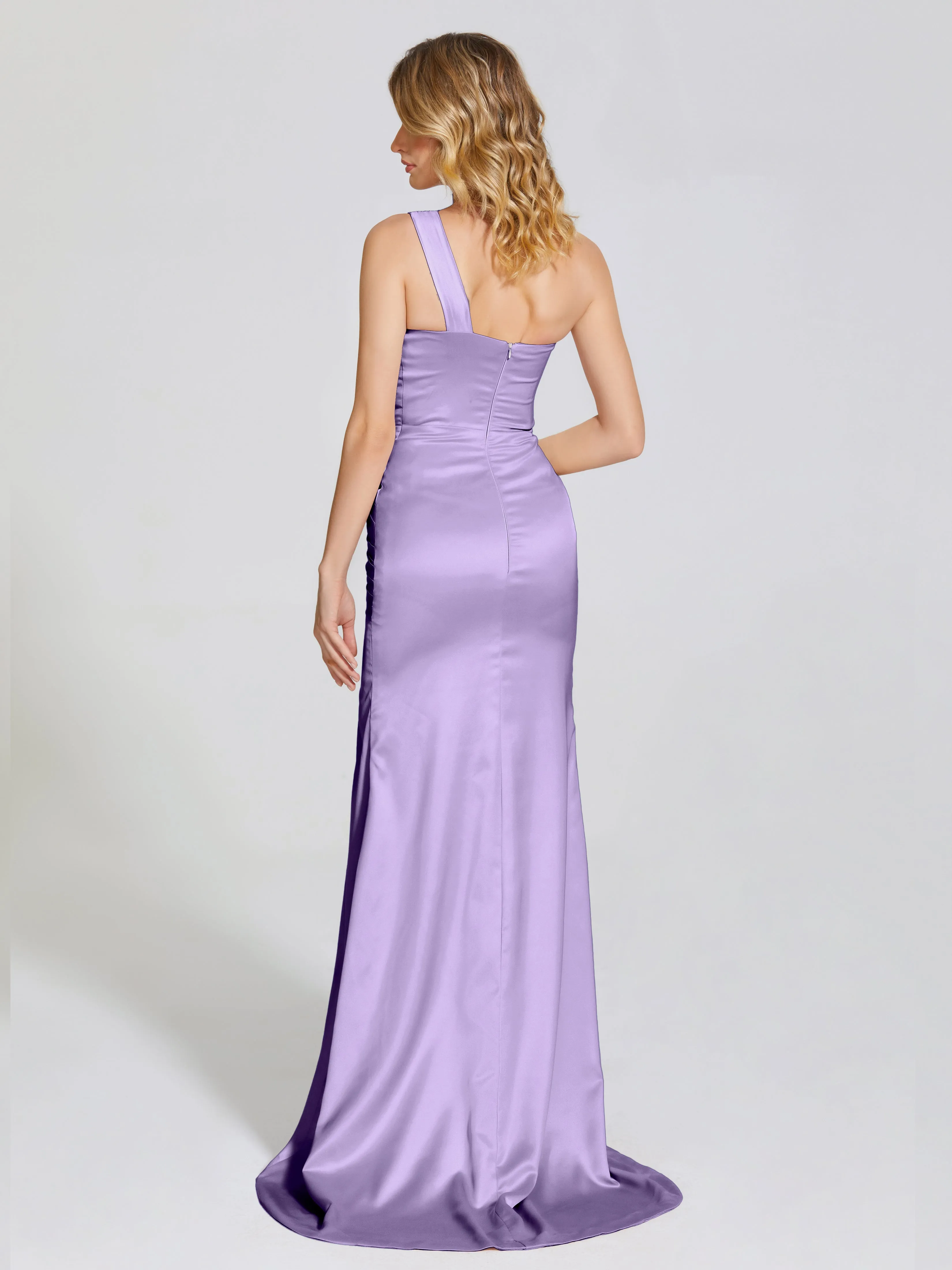 Jayla Ruched Soft Satin Bridesmaid Dresses