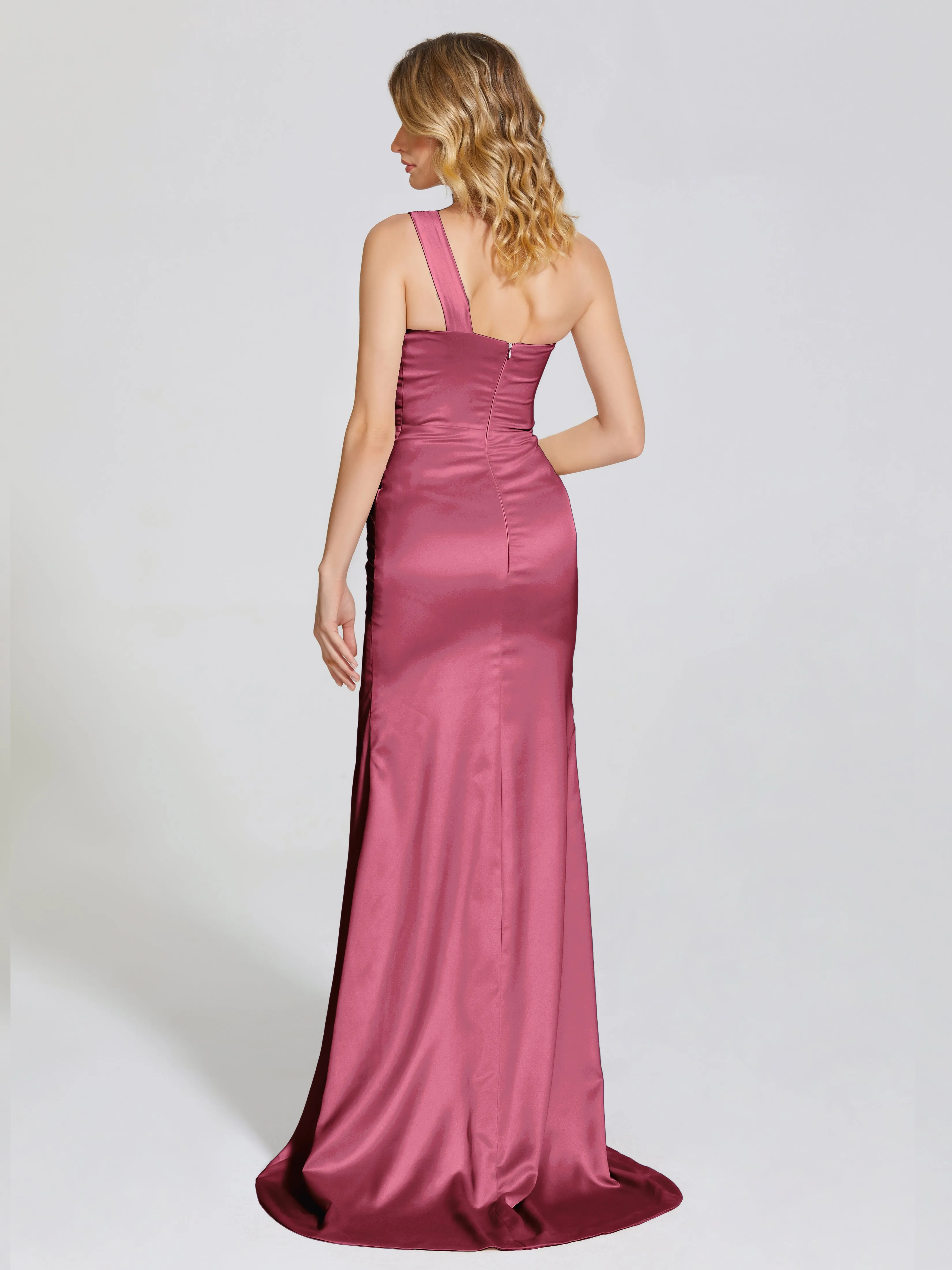 Jayla Ruched Soft Satin Bridesmaid Dresses