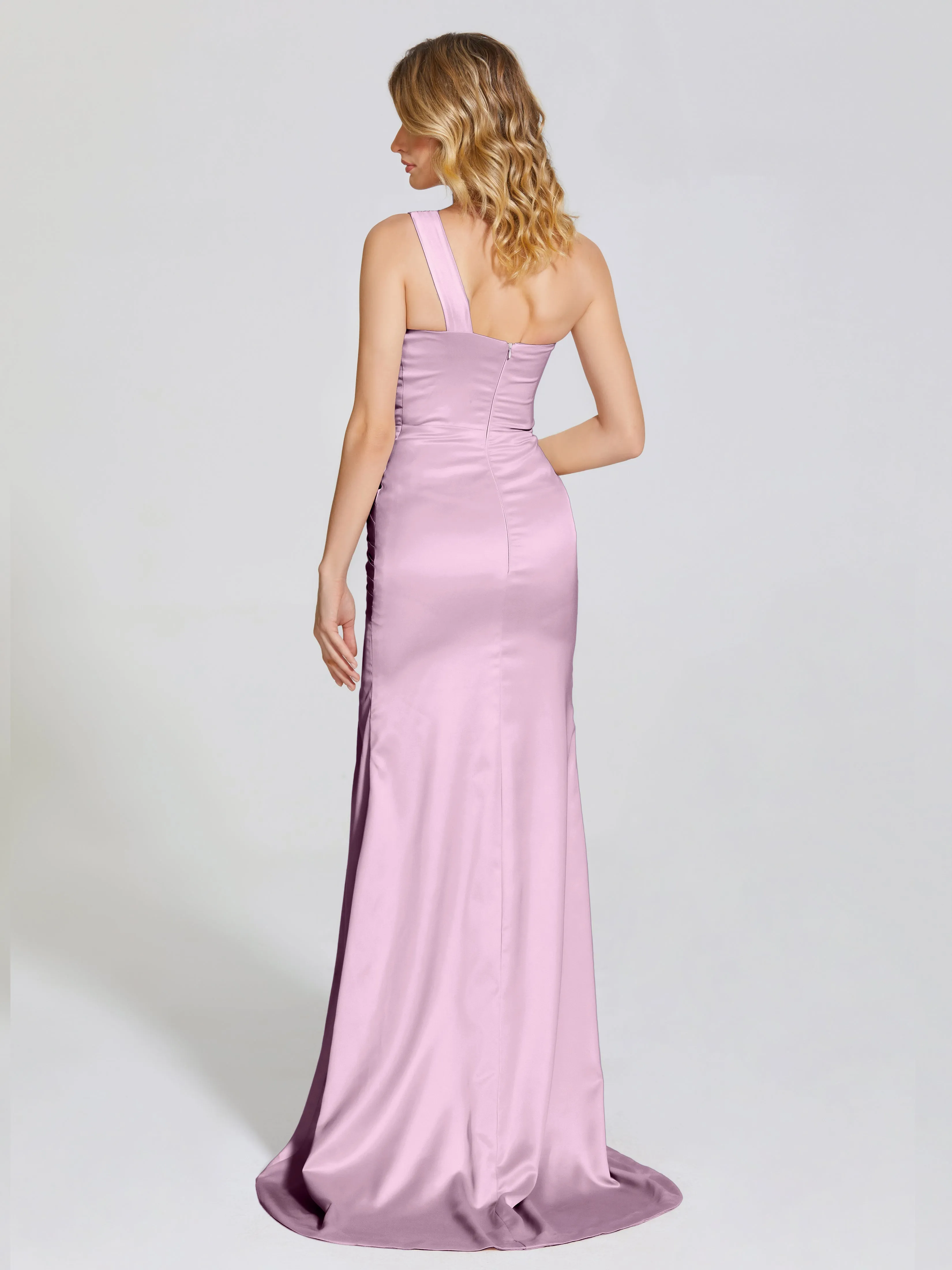 Jayla Ruched Soft Satin Bridesmaid Dresses