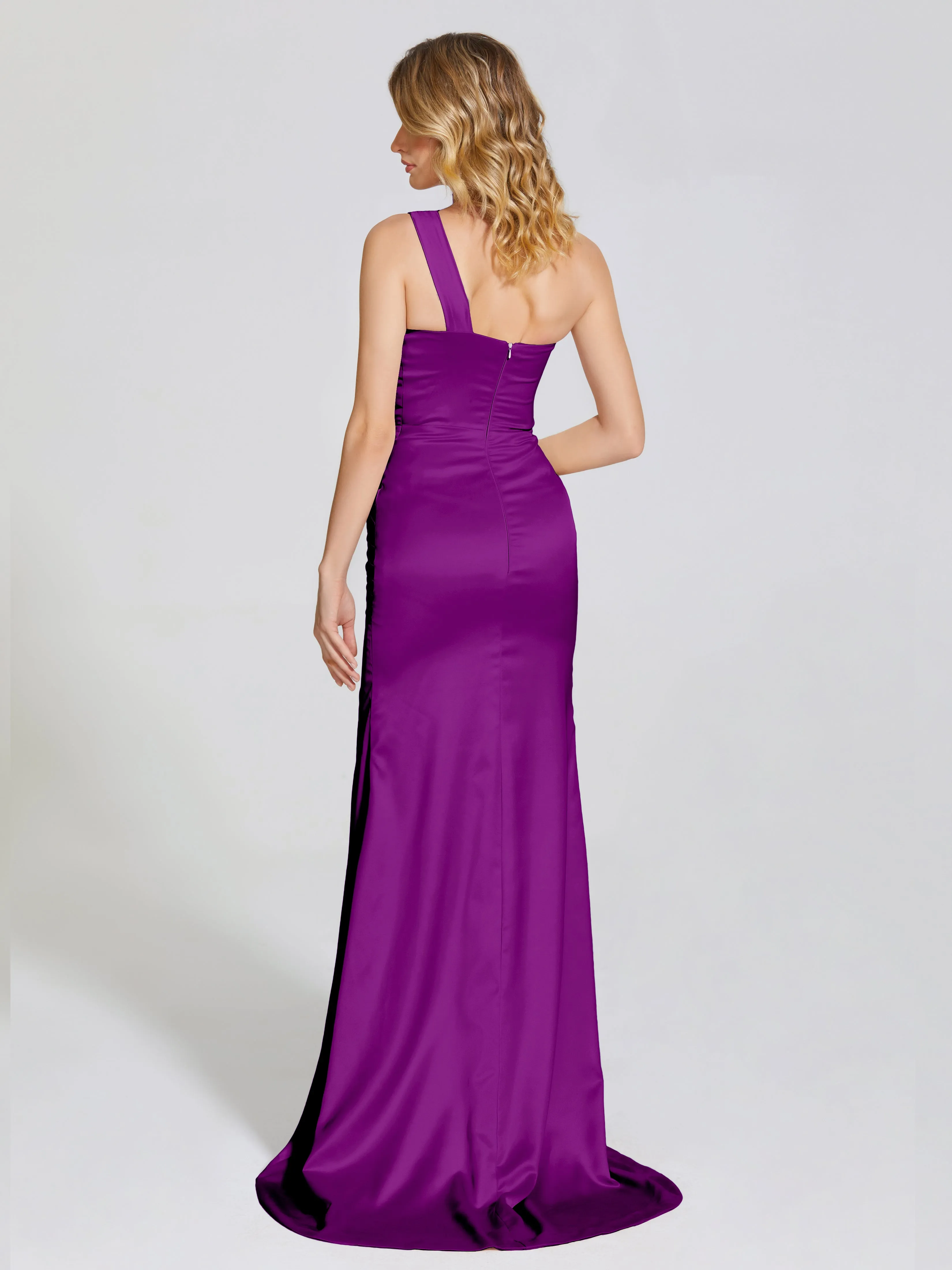 Jayla Ruched Soft Satin Bridesmaid Dresses