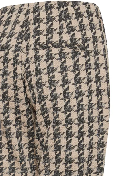 Kate Houndstooth Pants - Doeskin Houndstooth