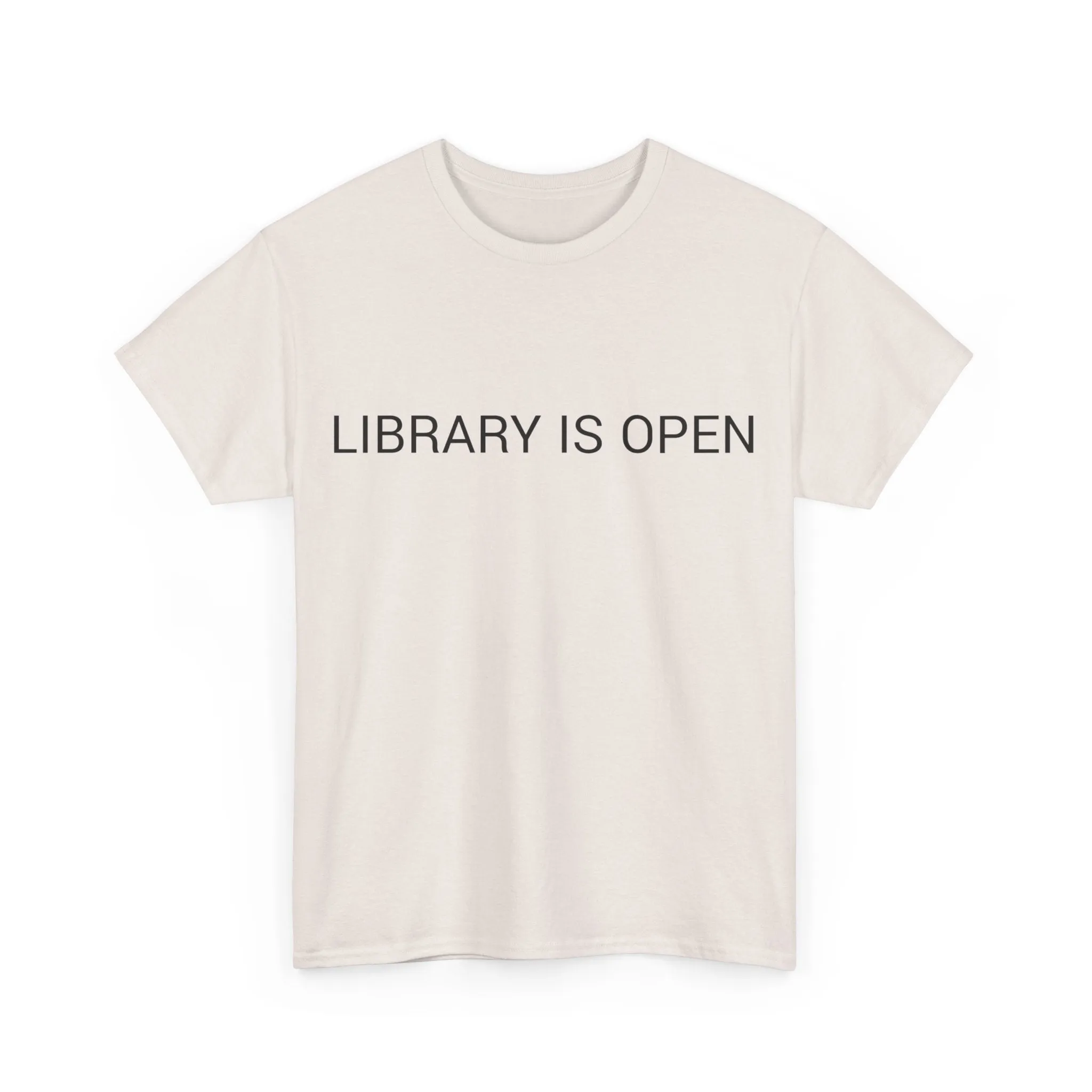 LIBRARY IS OPEN TEE BY CULTUREEDIT AVAILABLE IN 13 COLORS