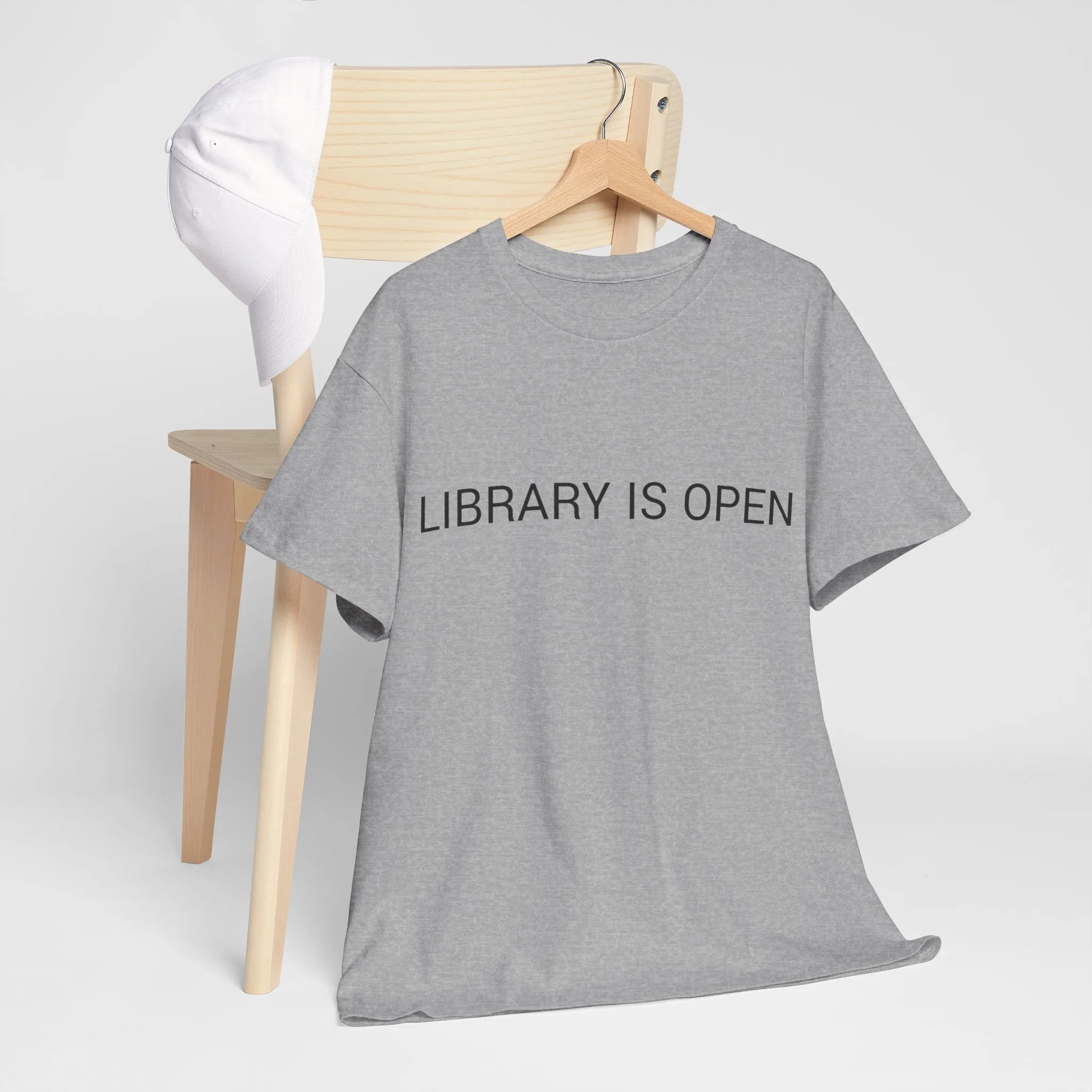 LIBRARY IS OPEN TEE BY CULTUREEDIT AVAILABLE IN 13 COLORS