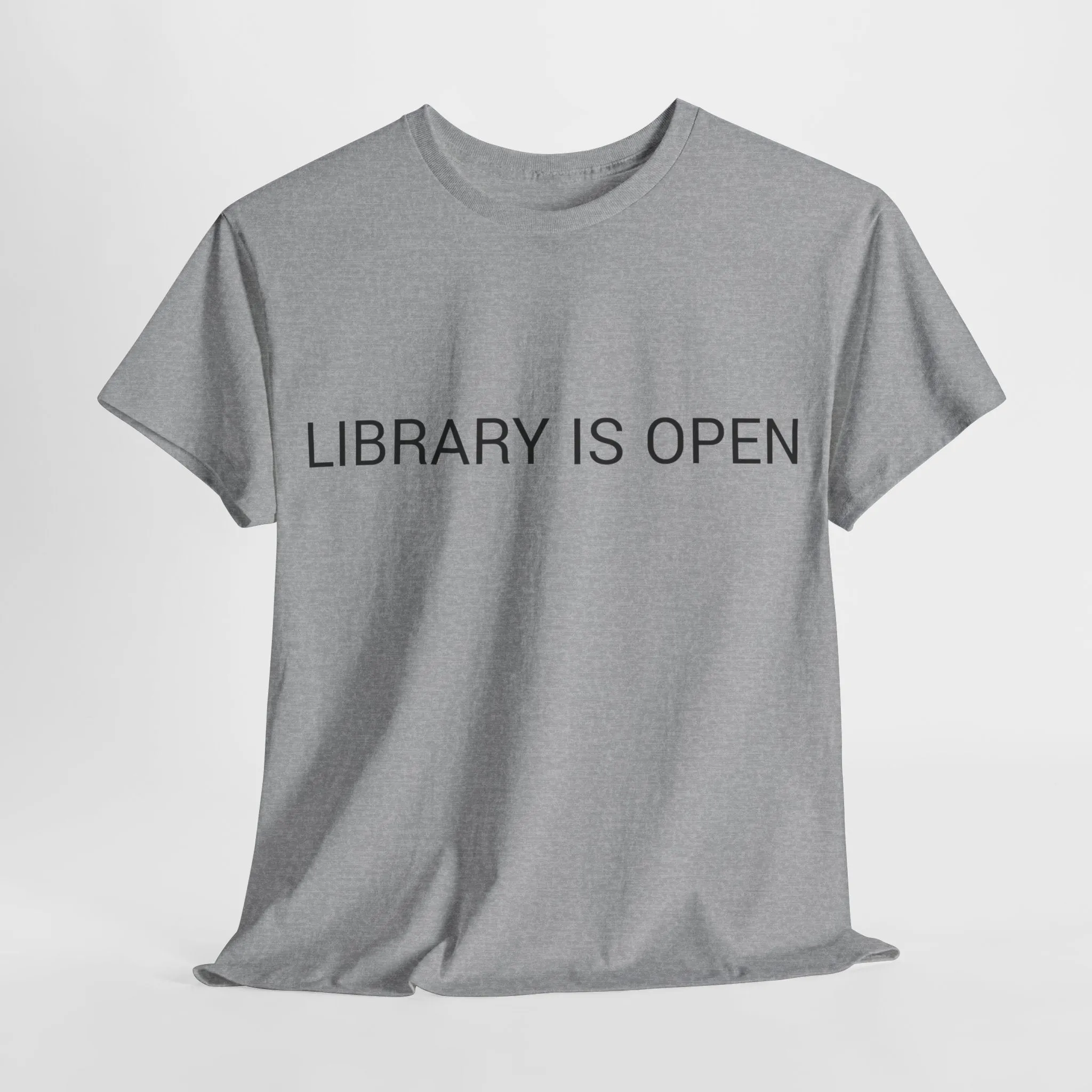 LIBRARY IS OPEN TEE BY CULTUREEDIT AVAILABLE IN 13 COLORS