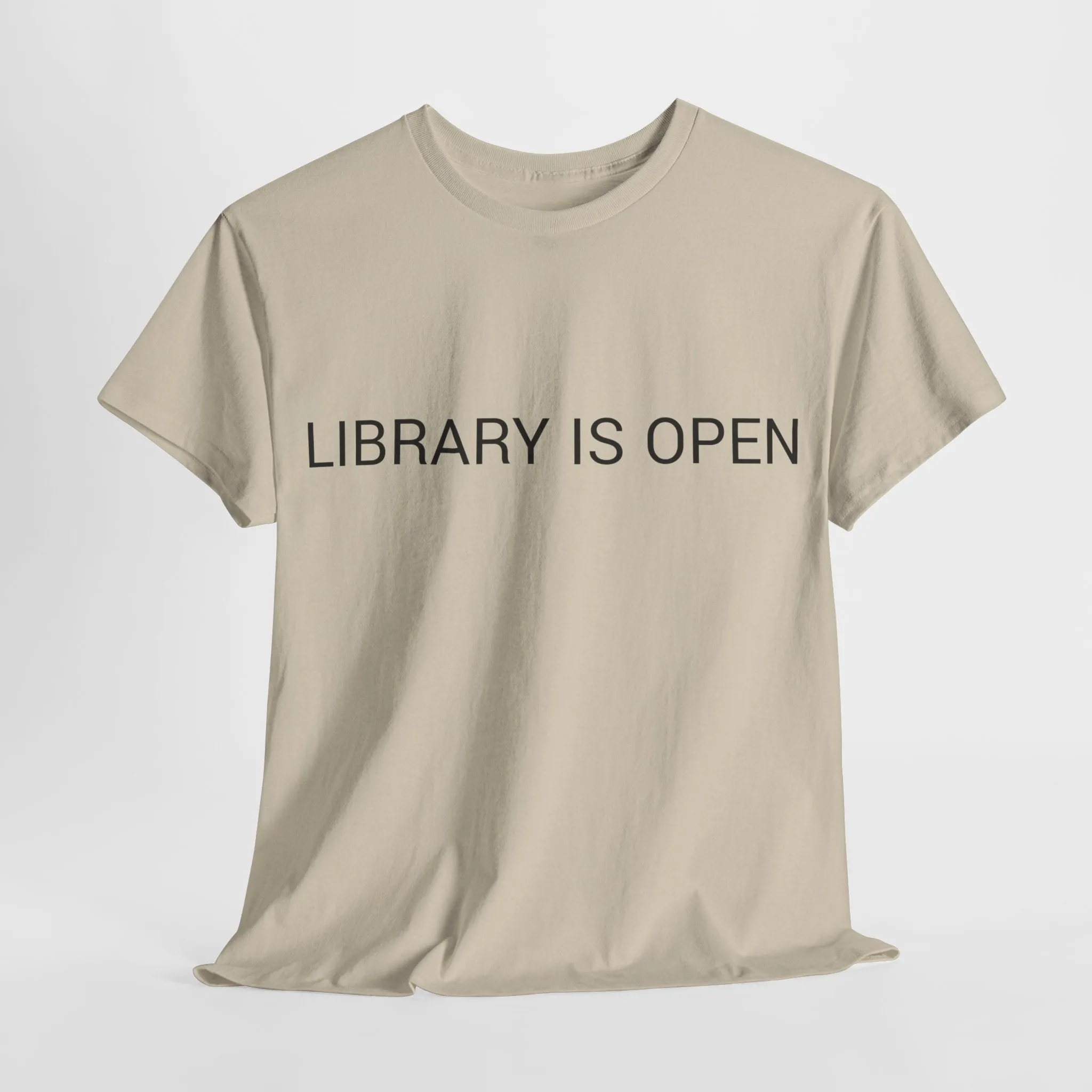 LIBRARY IS OPEN TEE BY CULTUREEDIT AVAILABLE IN 13 COLORS