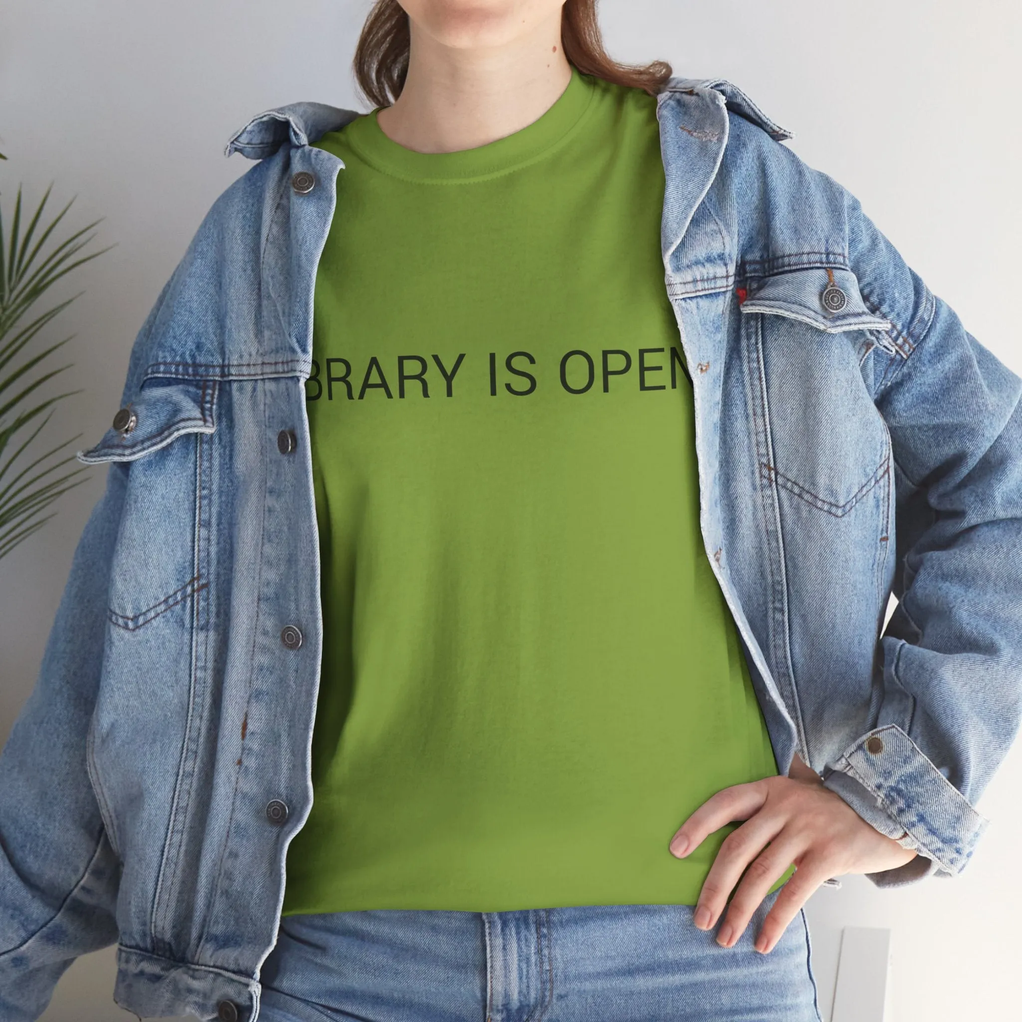 LIBRARY IS OPEN TEE BY CULTUREEDIT AVAILABLE IN 13 COLORS