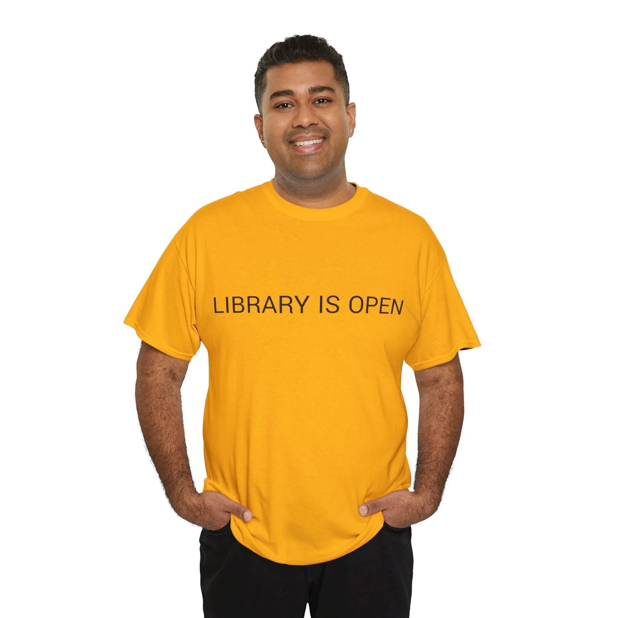 LIBRARY IS OPEN TEE BY CULTUREEDIT AVAILABLE IN 13 COLORS