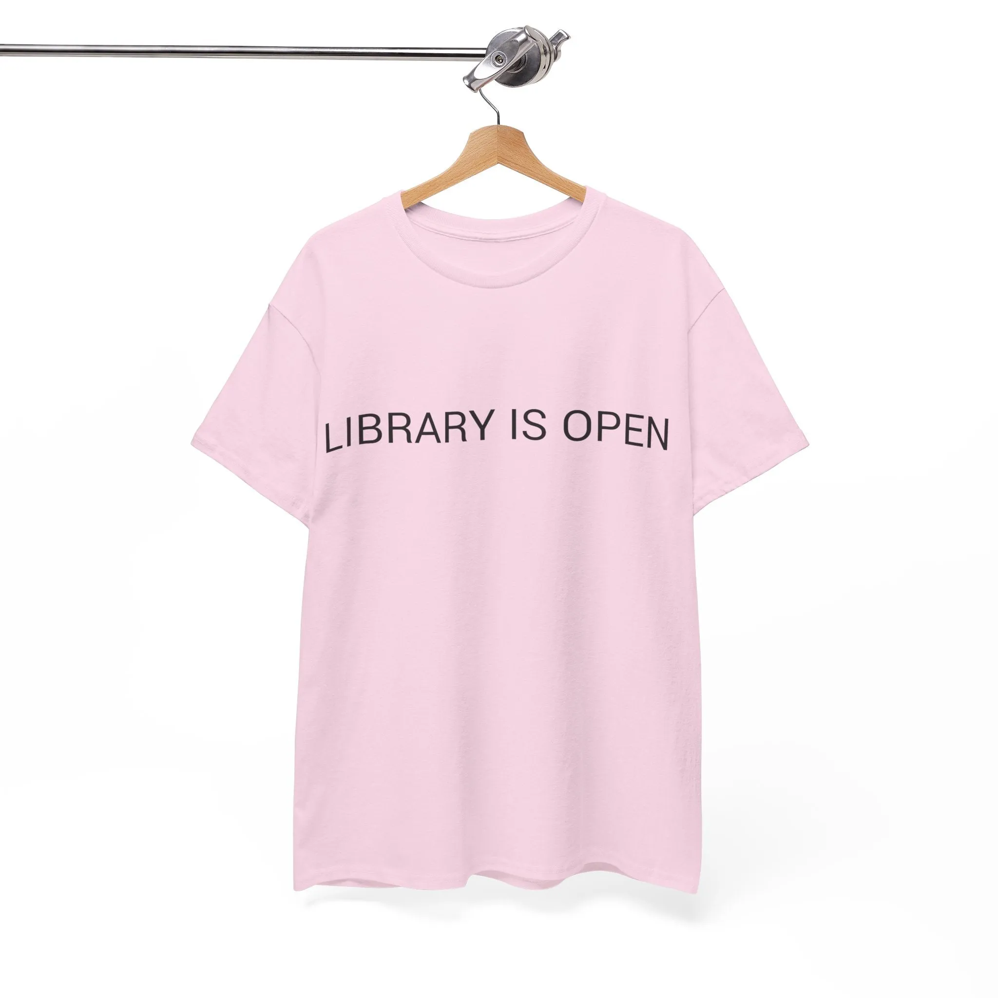 LIBRARY IS OPEN TEE BY CULTUREEDIT AVAILABLE IN 13 COLORS