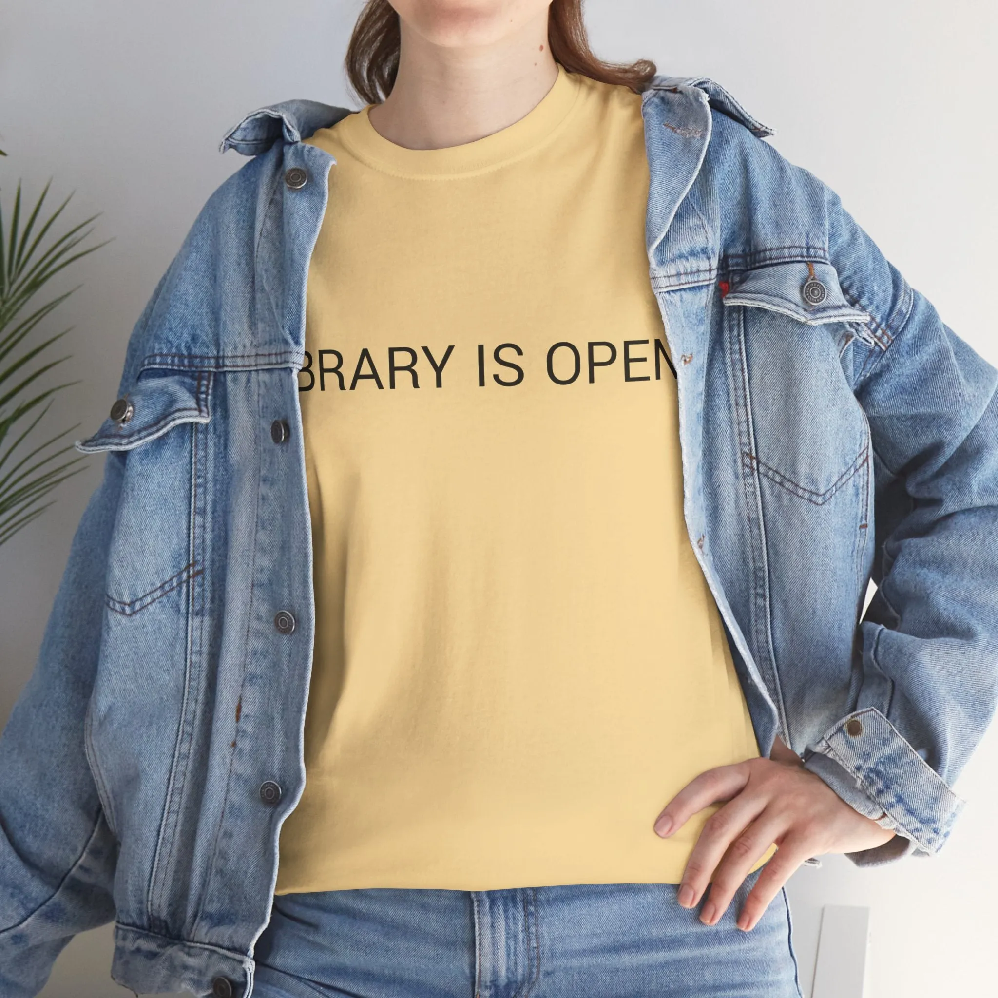 LIBRARY IS OPEN TEE BY CULTUREEDIT AVAILABLE IN 13 COLORS