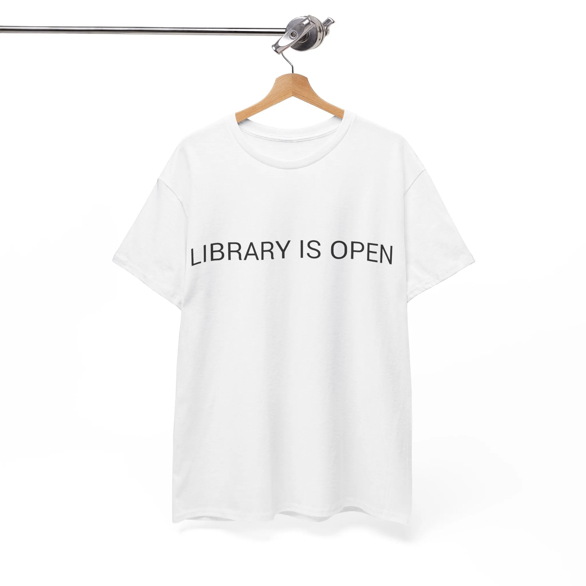 LIBRARY IS OPEN TEE BY CULTUREEDIT AVAILABLE IN 13 COLORS