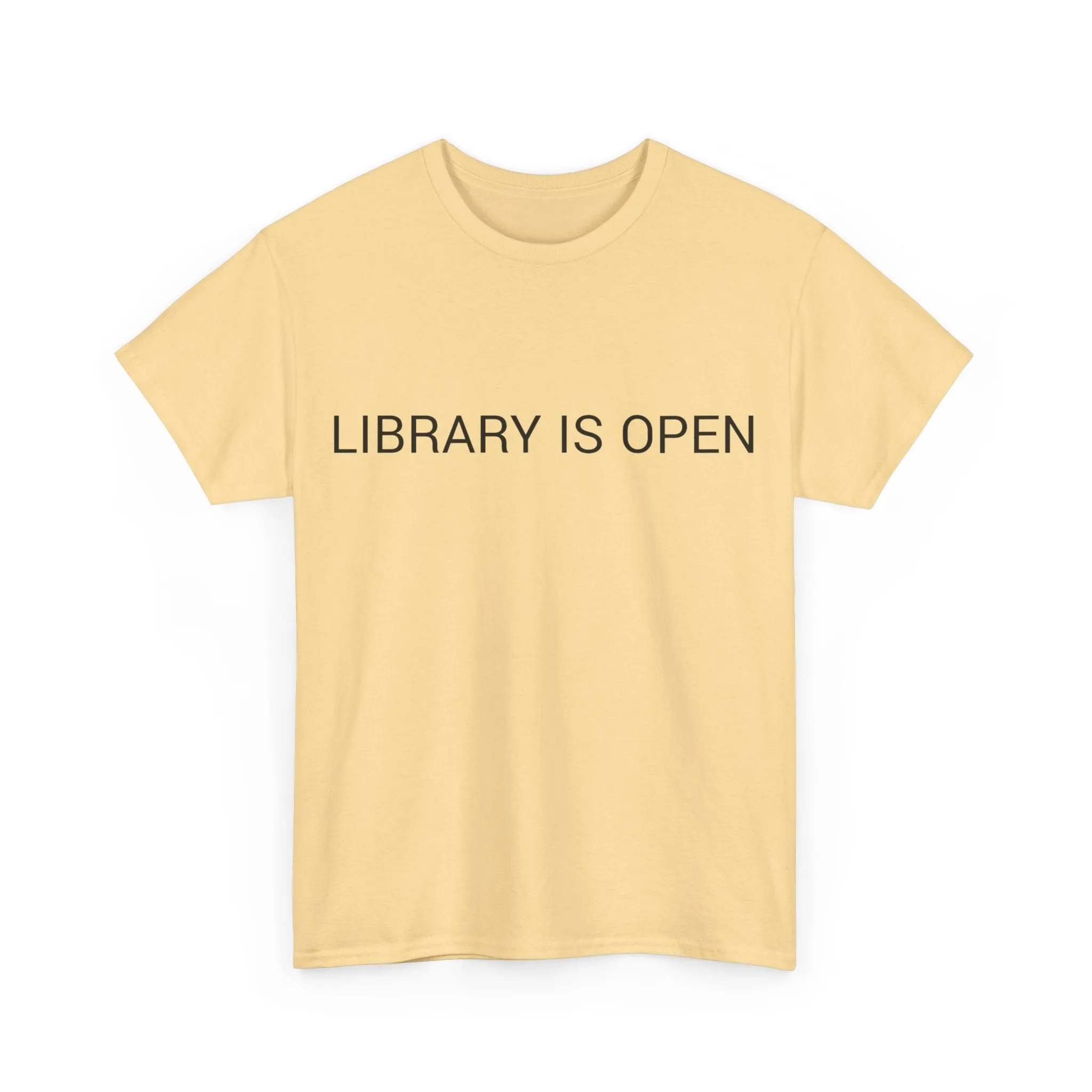 LIBRARY IS OPEN TEE BY CULTUREEDIT AVAILABLE IN 13 COLORS