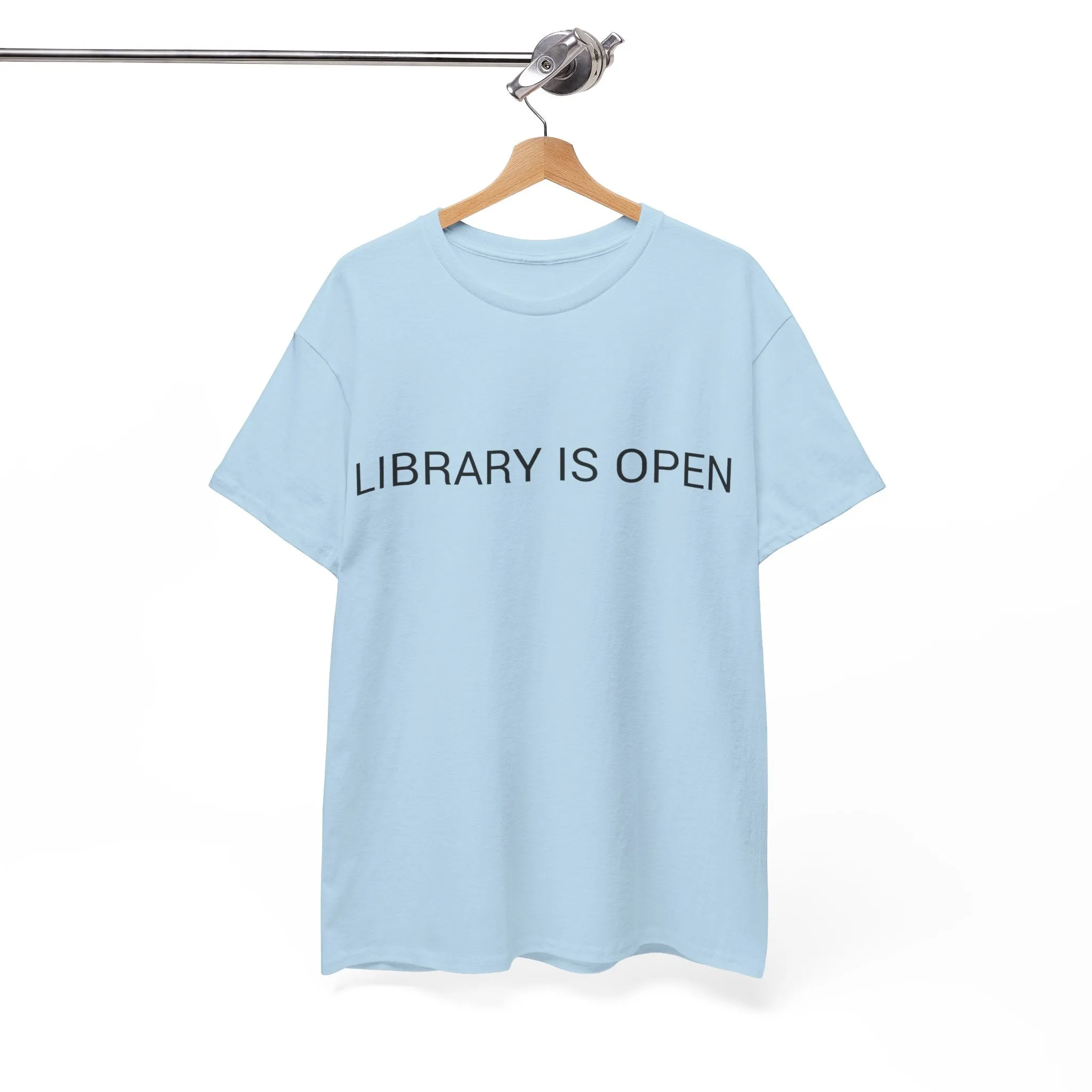 LIBRARY IS OPEN TEE BY CULTUREEDIT AVAILABLE IN 13 COLORS