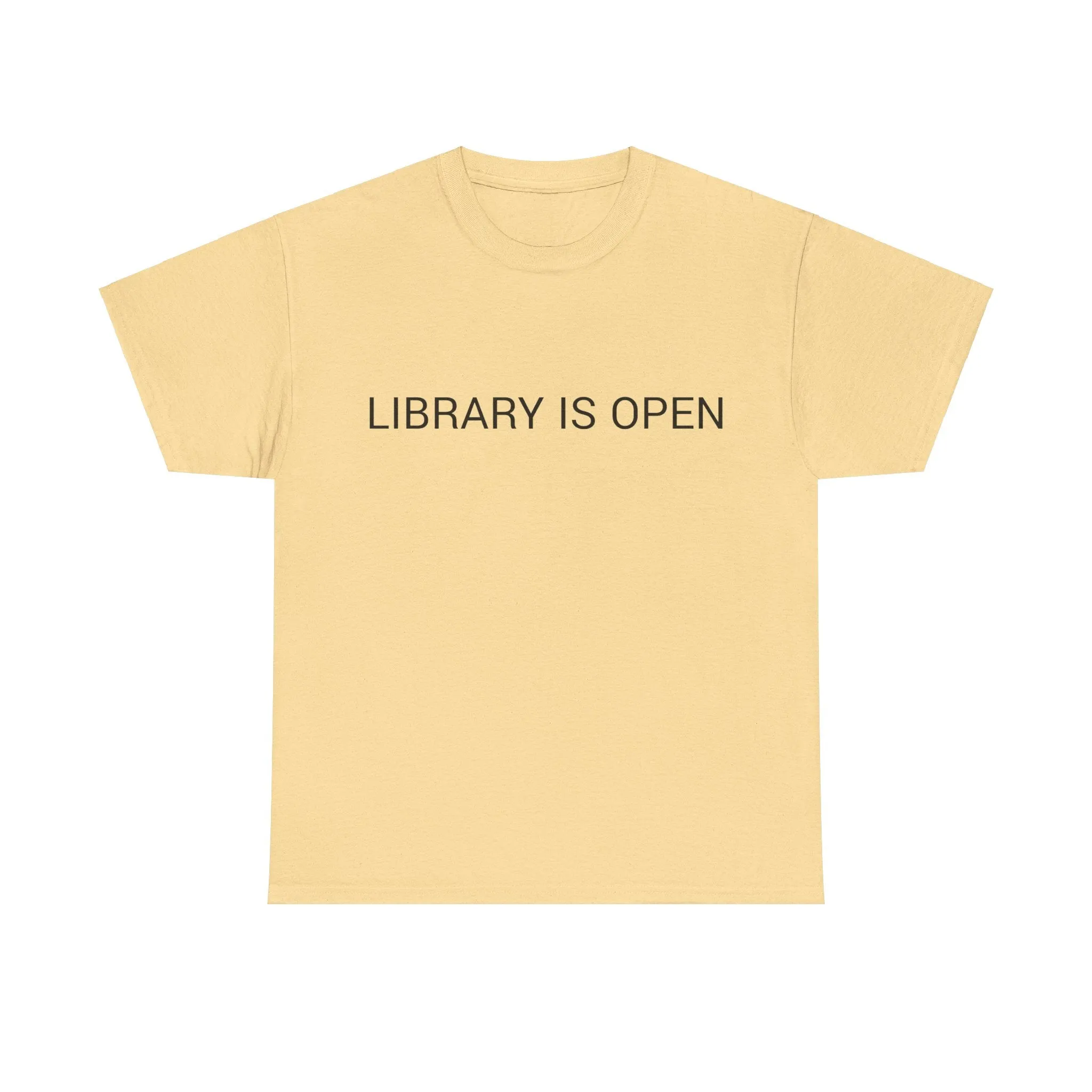 LIBRARY IS OPEN TEE BY CULTUREEDIT AVAILABLE IN 13 COLORS