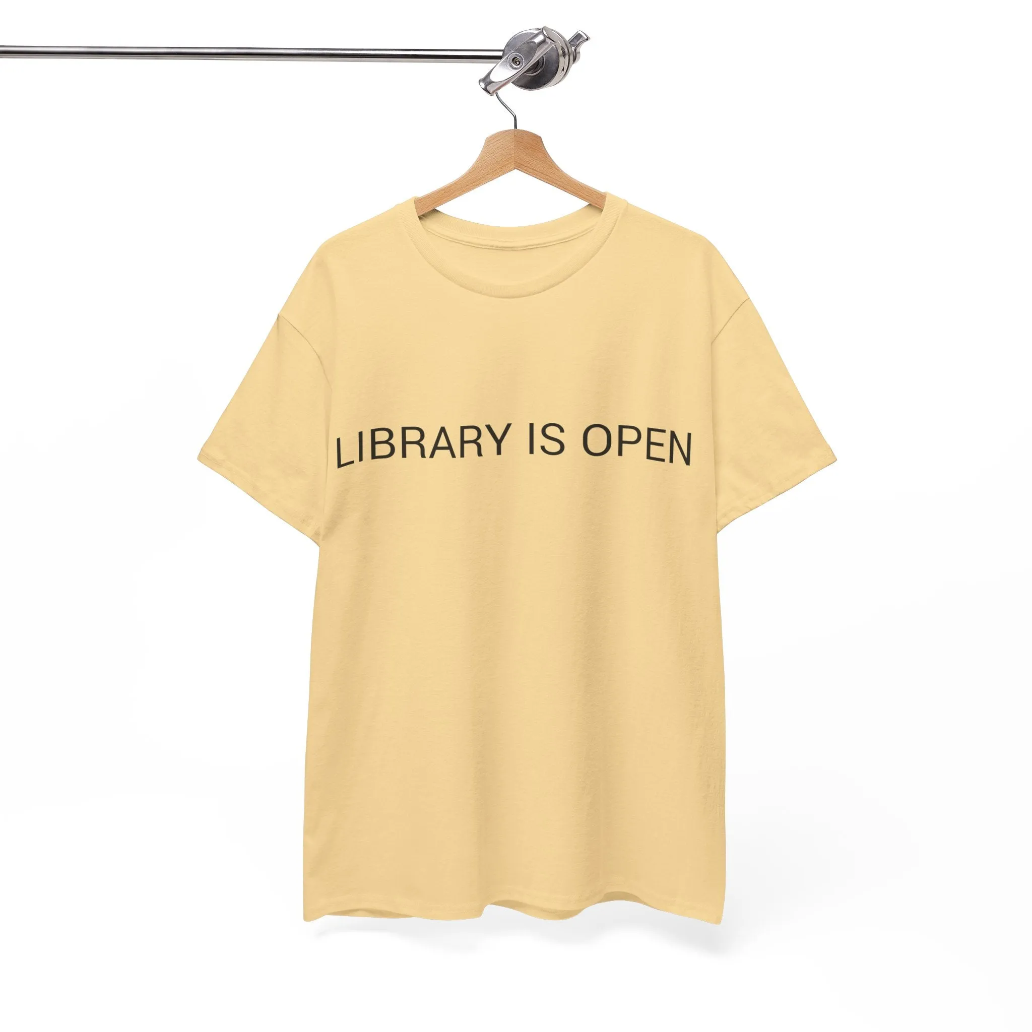 LIBRARY IS OPEN TEE BY CULTUREEDIT AVAILABLE IN 13 COLORS