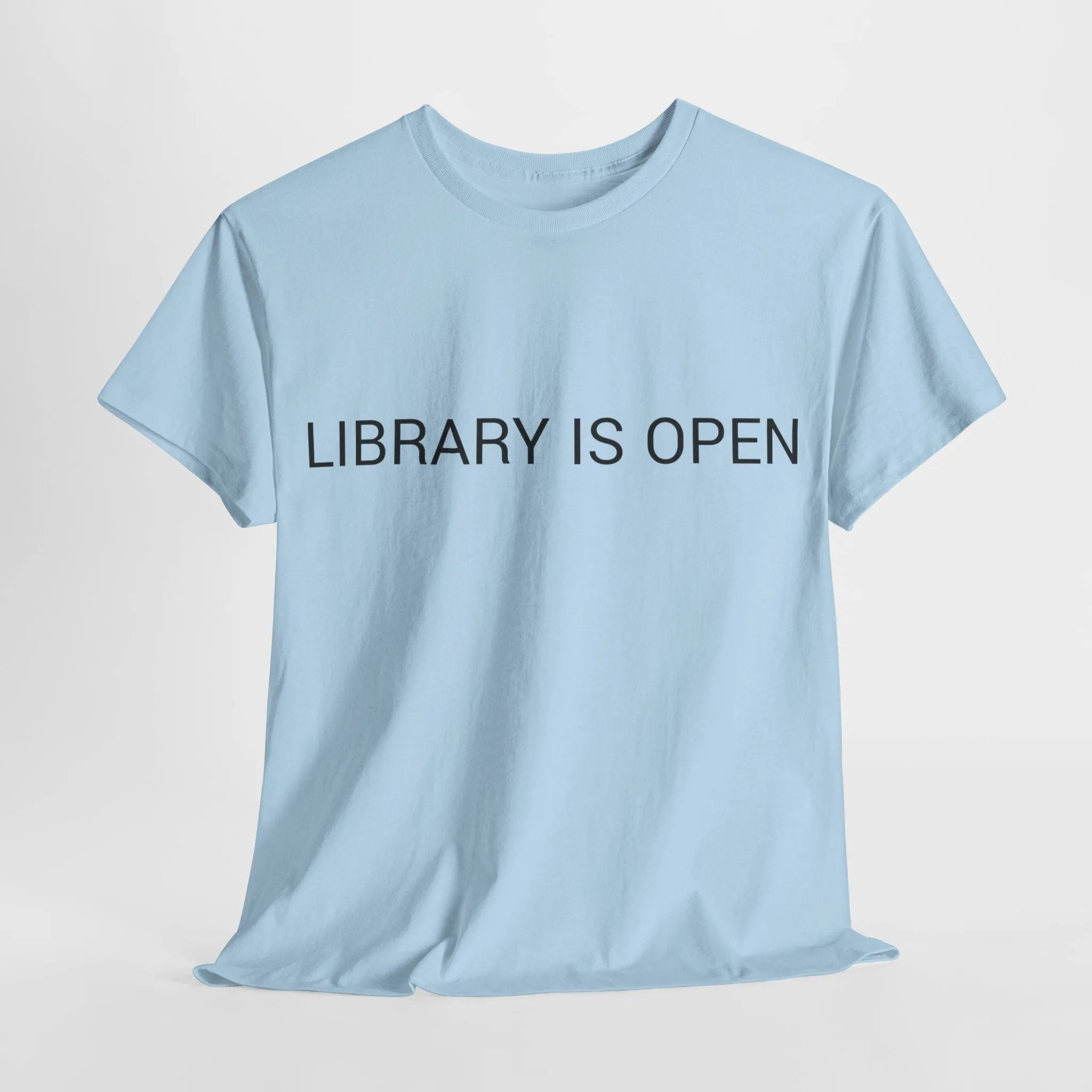 LIBRARY IS OPEN TEE BY CULTUREEDIT AVAILABLE IN 13 COLORS