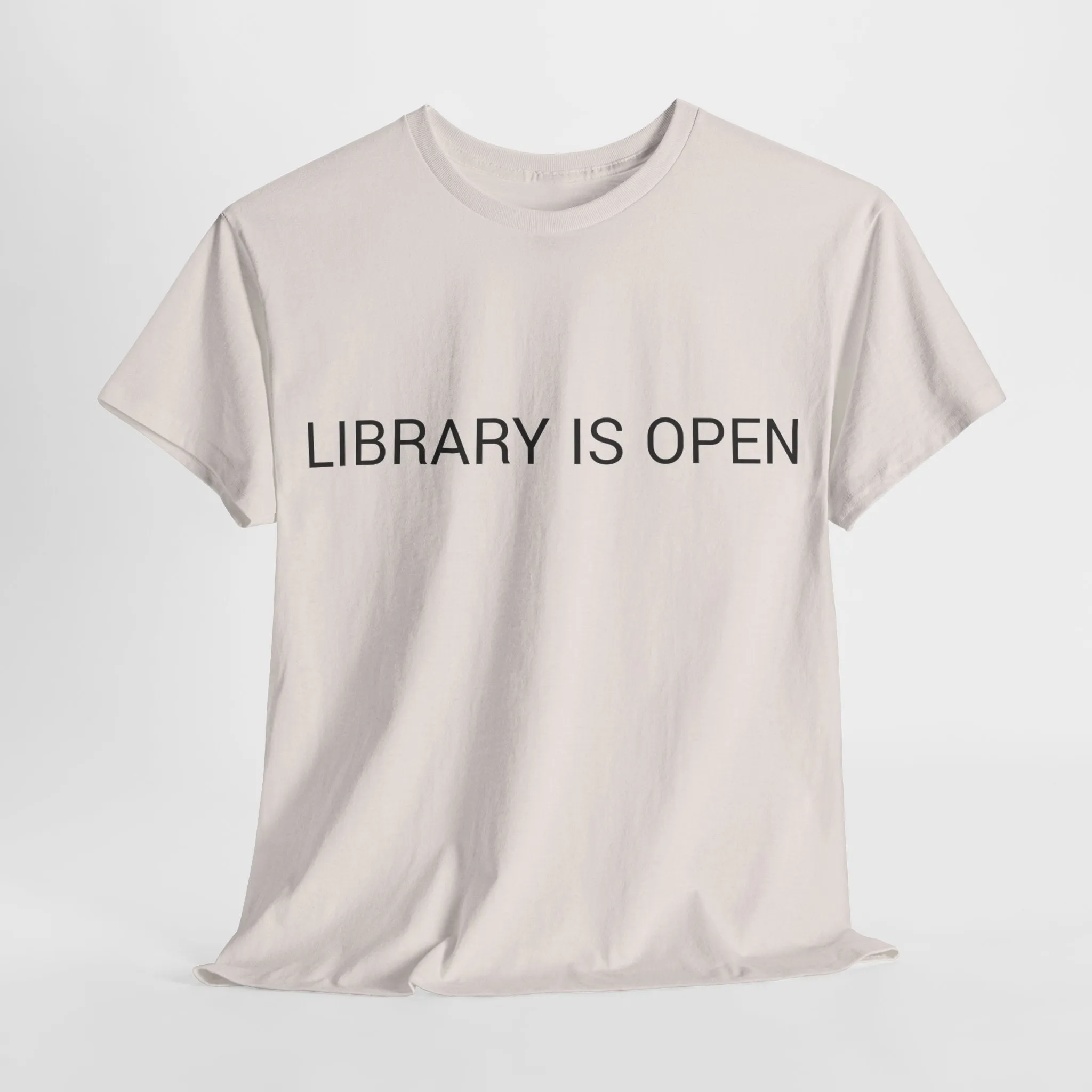 LIBRARY IS OPEN TEE BY CULTUREEDIT AVAILABLE IN 13 COLORS