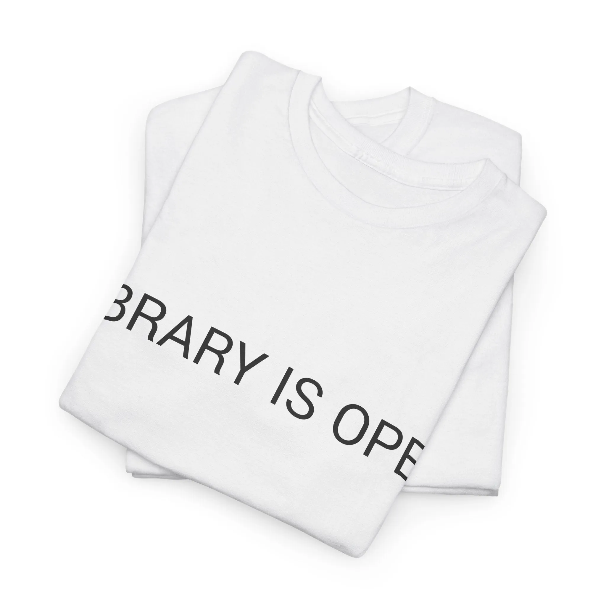 LIBRARY IS OPEN TEE BY CULTUREEDIT AVAILABLE IN 13 COLORS