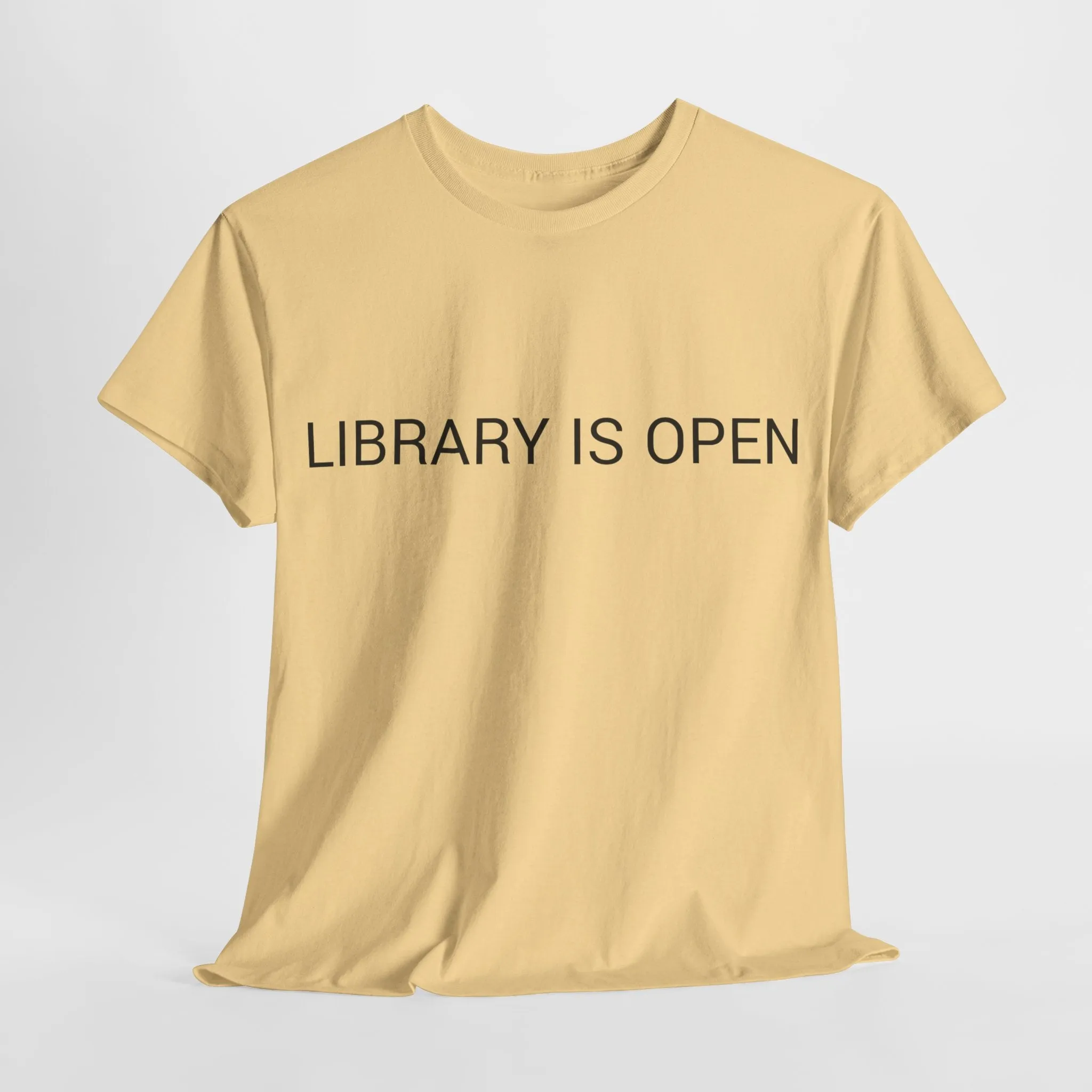 LIBRARY IS OPEN TEE BY CULTUREEDIT AVAILABLE IN 13 COLORS