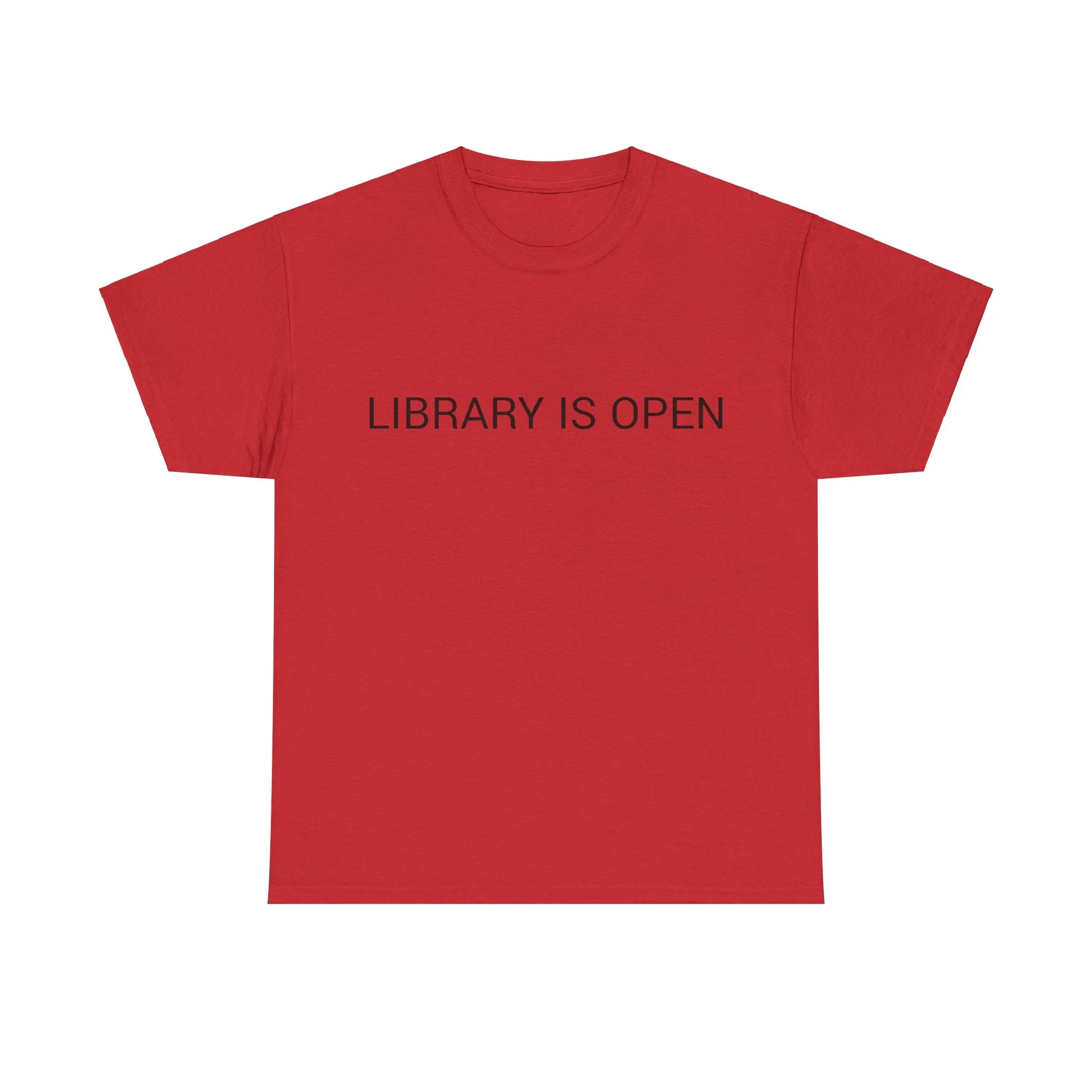 LIBRARY IS OPEN TEE BY CULTUREEDIT AVAILABLE IN 13 COLORS