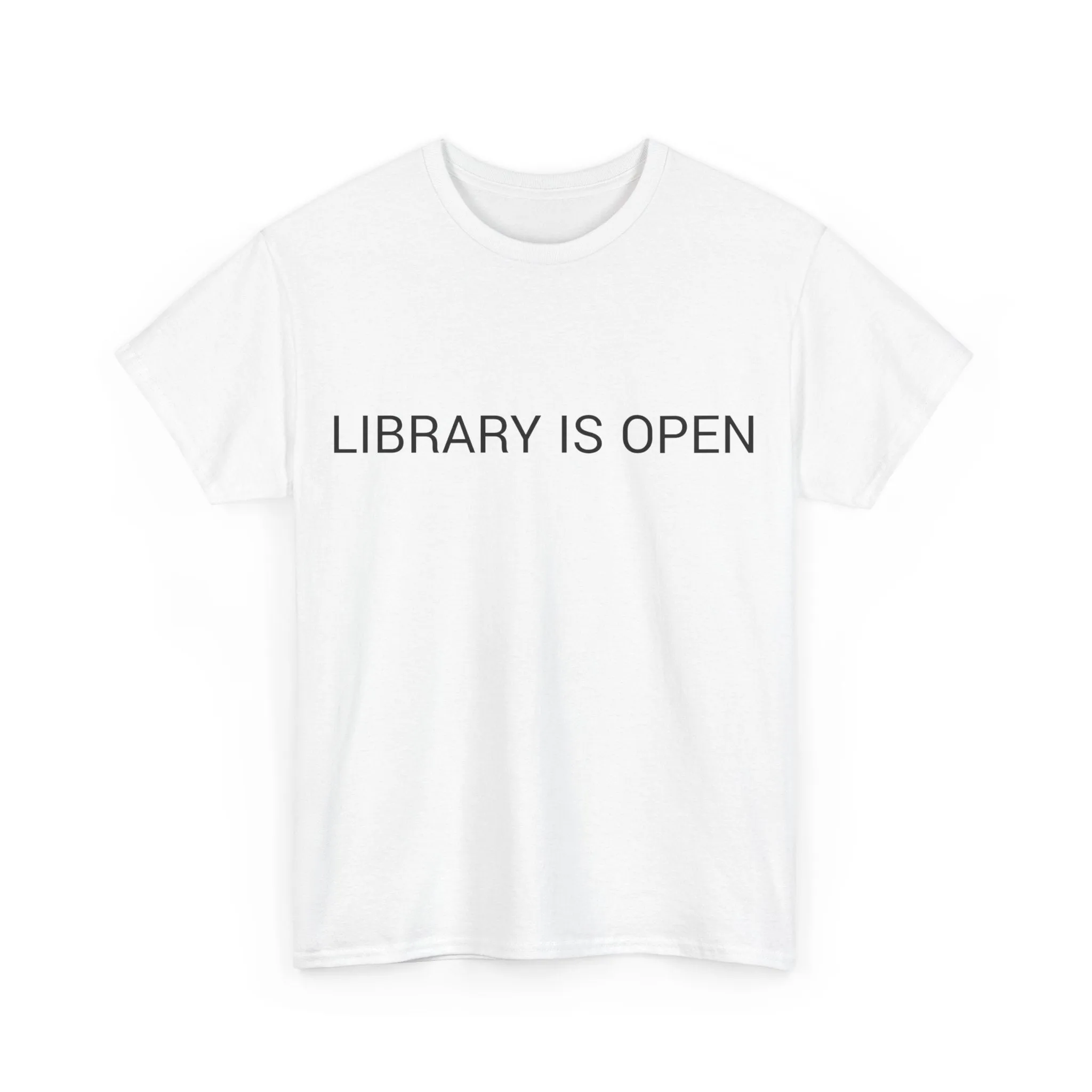 LIBRARY IS OPEN TEE BY CULTUREEDIT AVAILABLE IN 13 COLORS