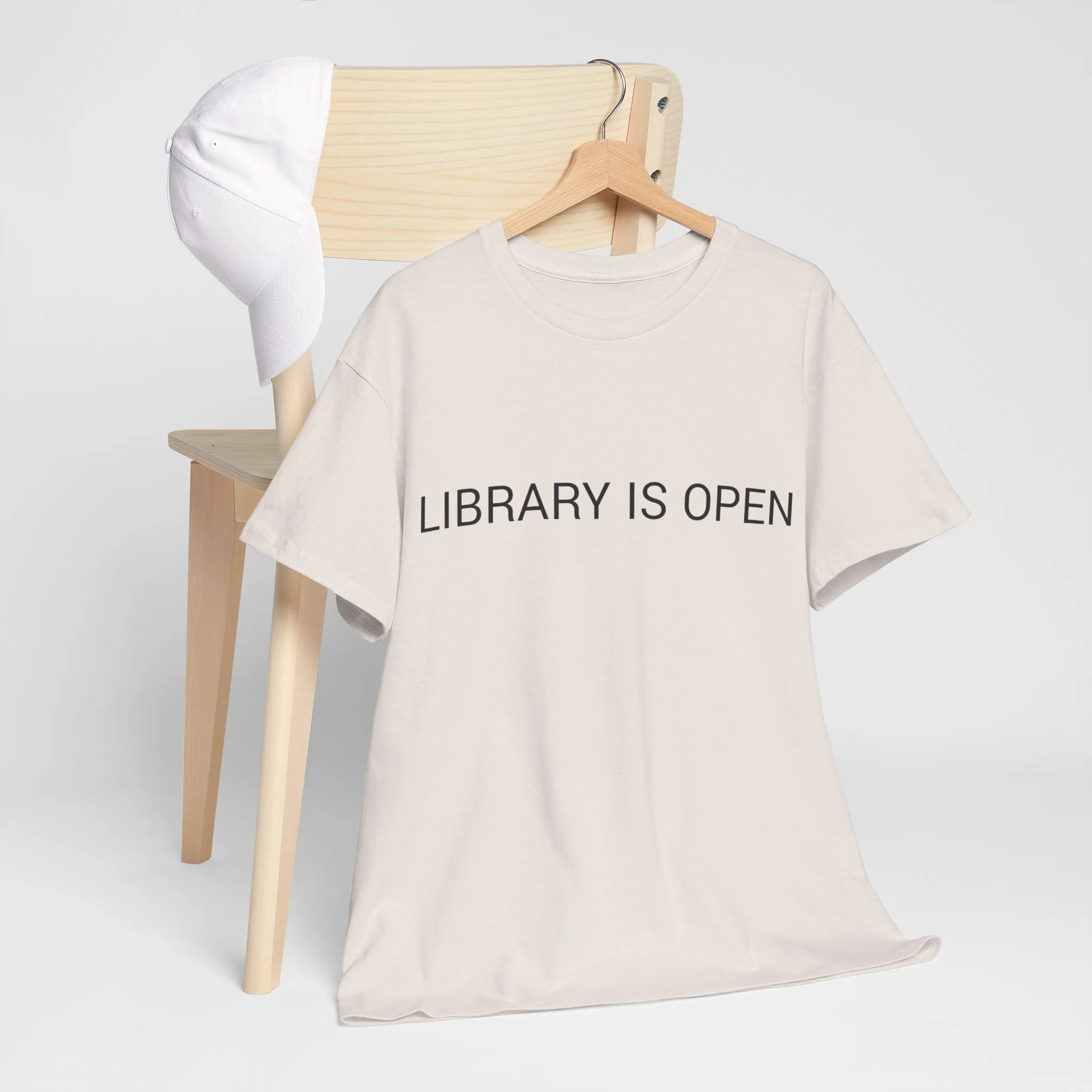 LIBRARY IS OPEN TEE BY CULTUREEDIT AVAILABLE IN 13 COLORS