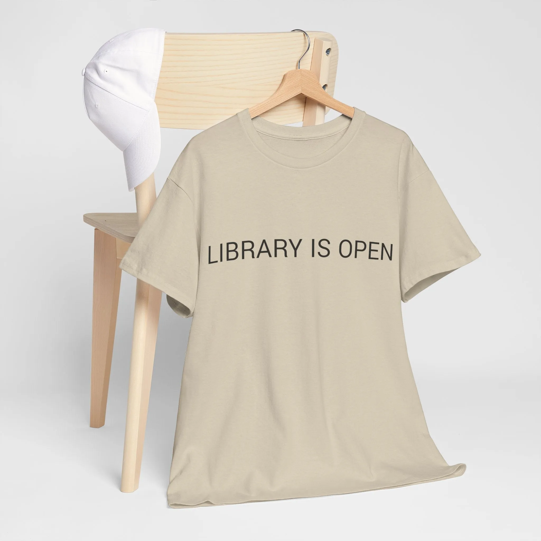 LIBRARY IS OPEN TEE BY CULTUREEDIT AVAILABLE IN 13 COLORS