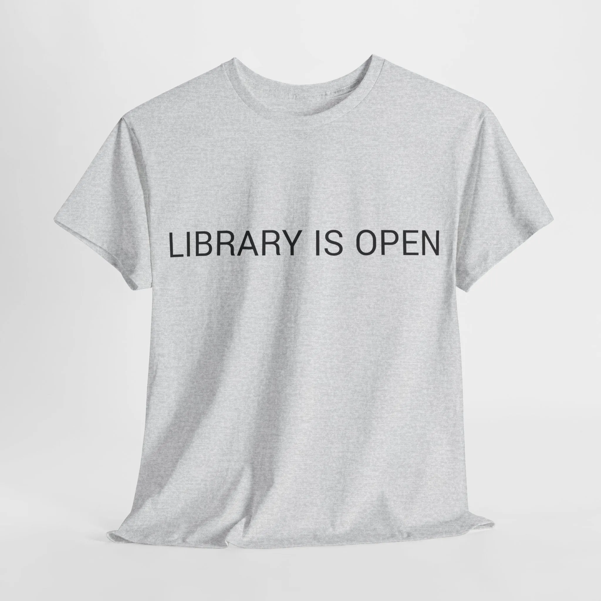 LIBRARY IS OPEN TEE BY CULTUREEDIT AVAILABLE IN 13 COLORS