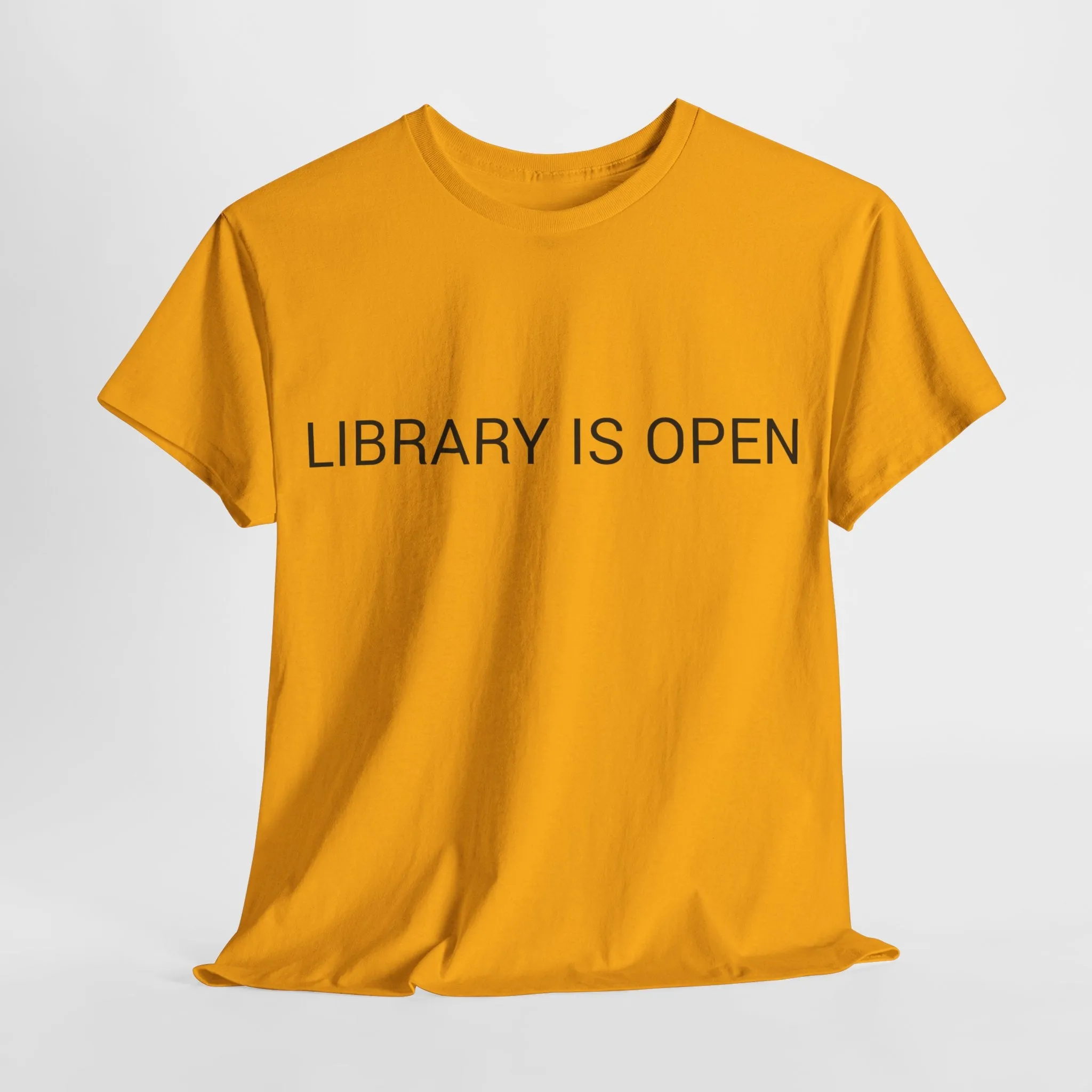 LIBRARY IS OPEN TEE BY CULTUREEDIT AVAILABLE IN 13 COLORS