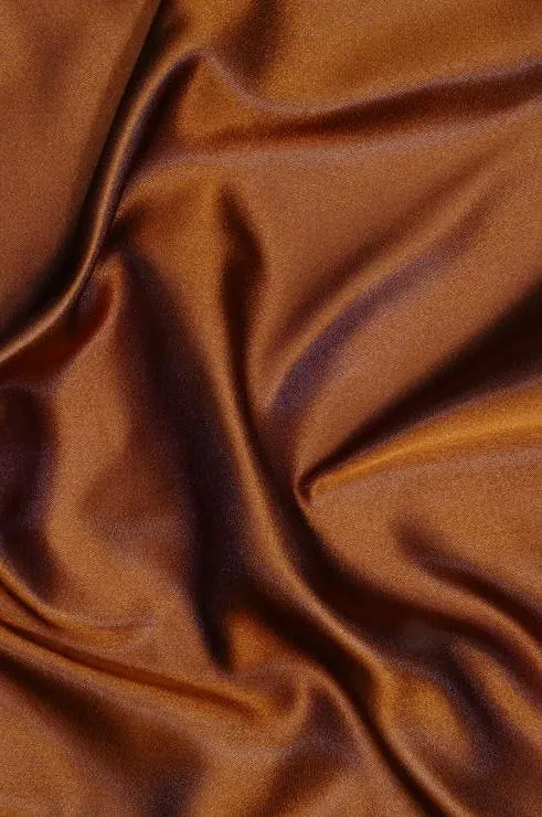 Light Brown Double Face Duchess Satin Fabric