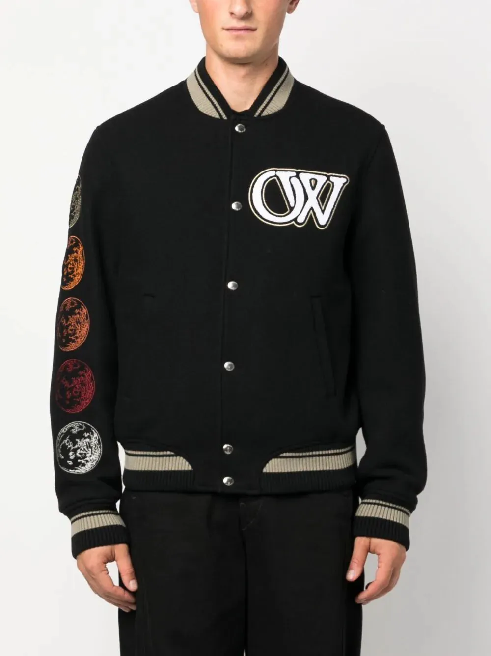 Logo-Appliqué Bomber Jacket