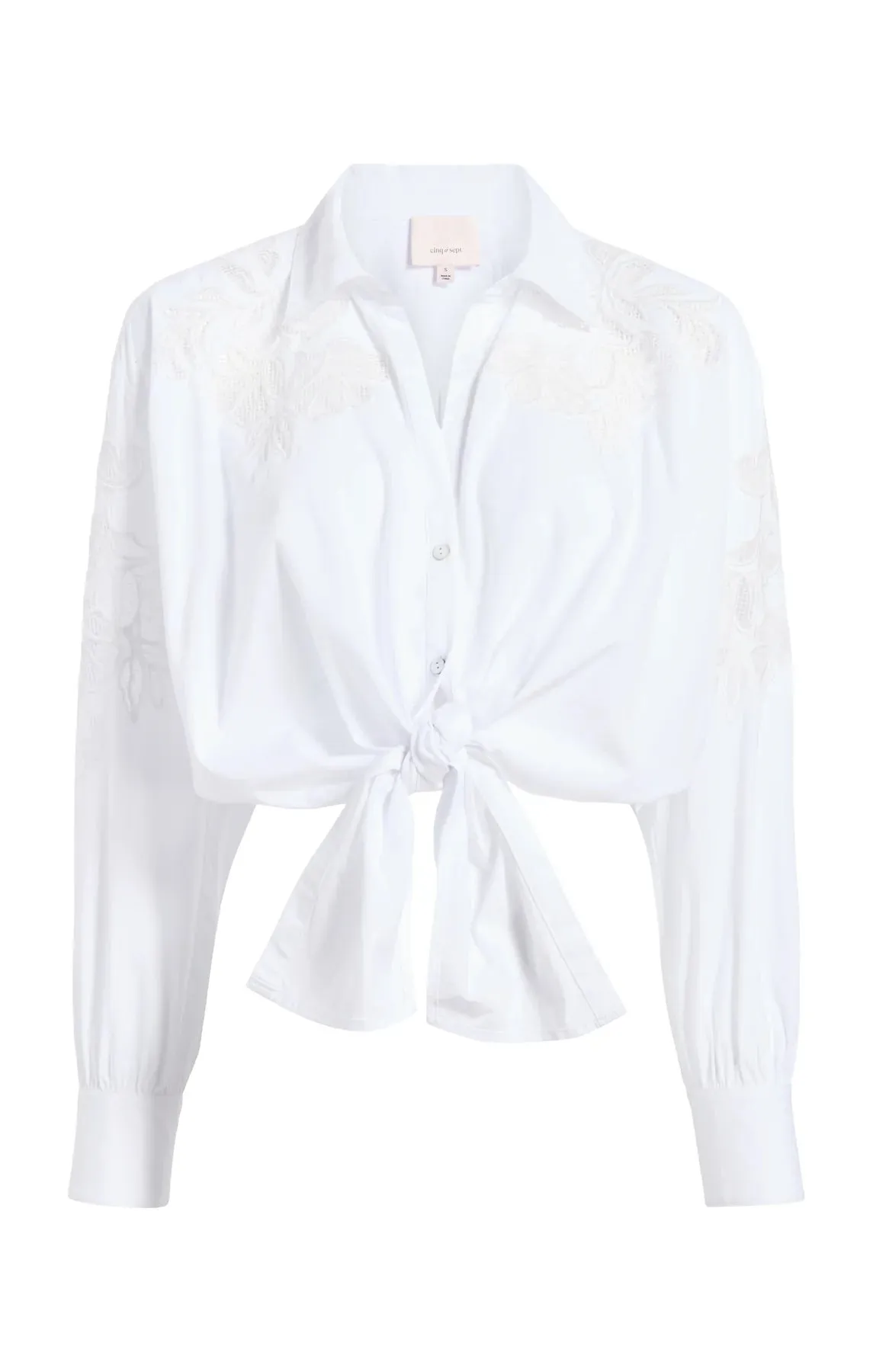 Marianna Cutout Embellished Top - White