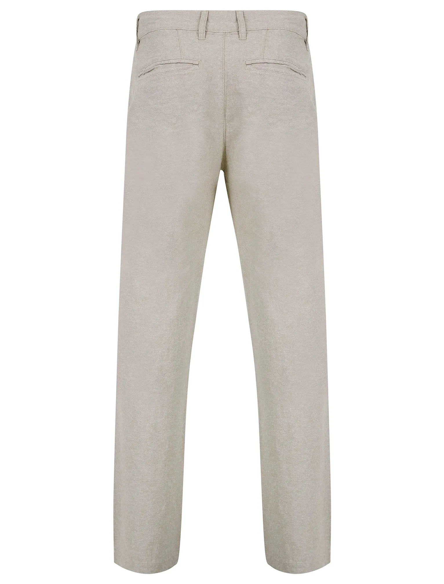 Maulua Cotton Linen Straight Leg Trousers in Nomad Sand - Tokyo Laundry