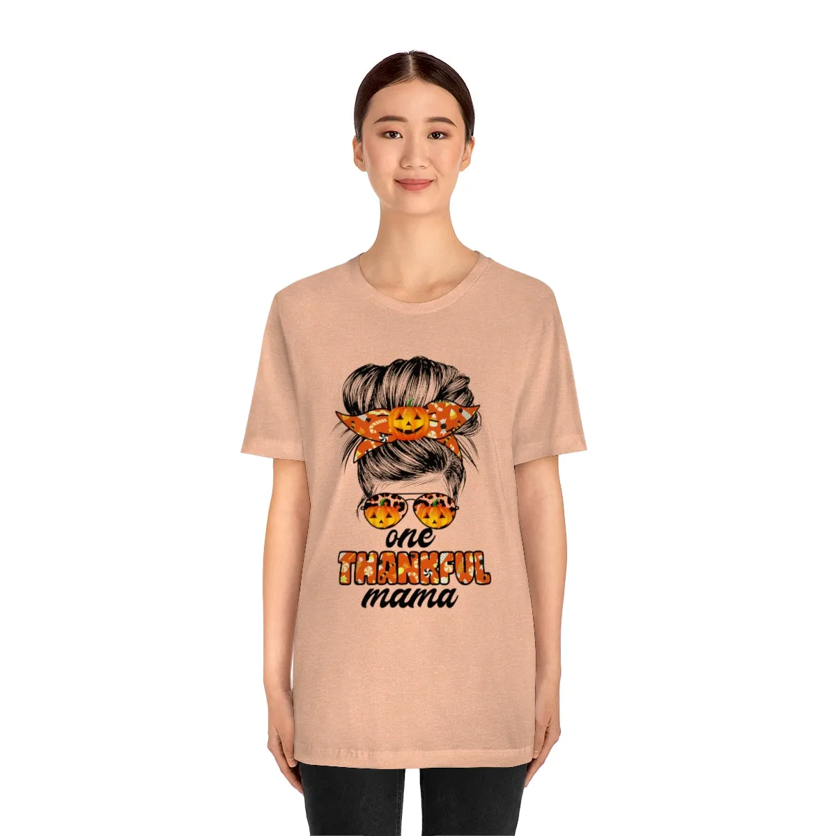 One Thankful Mama Fall Unisex Jersey Short Sleeve Tee S-3XL