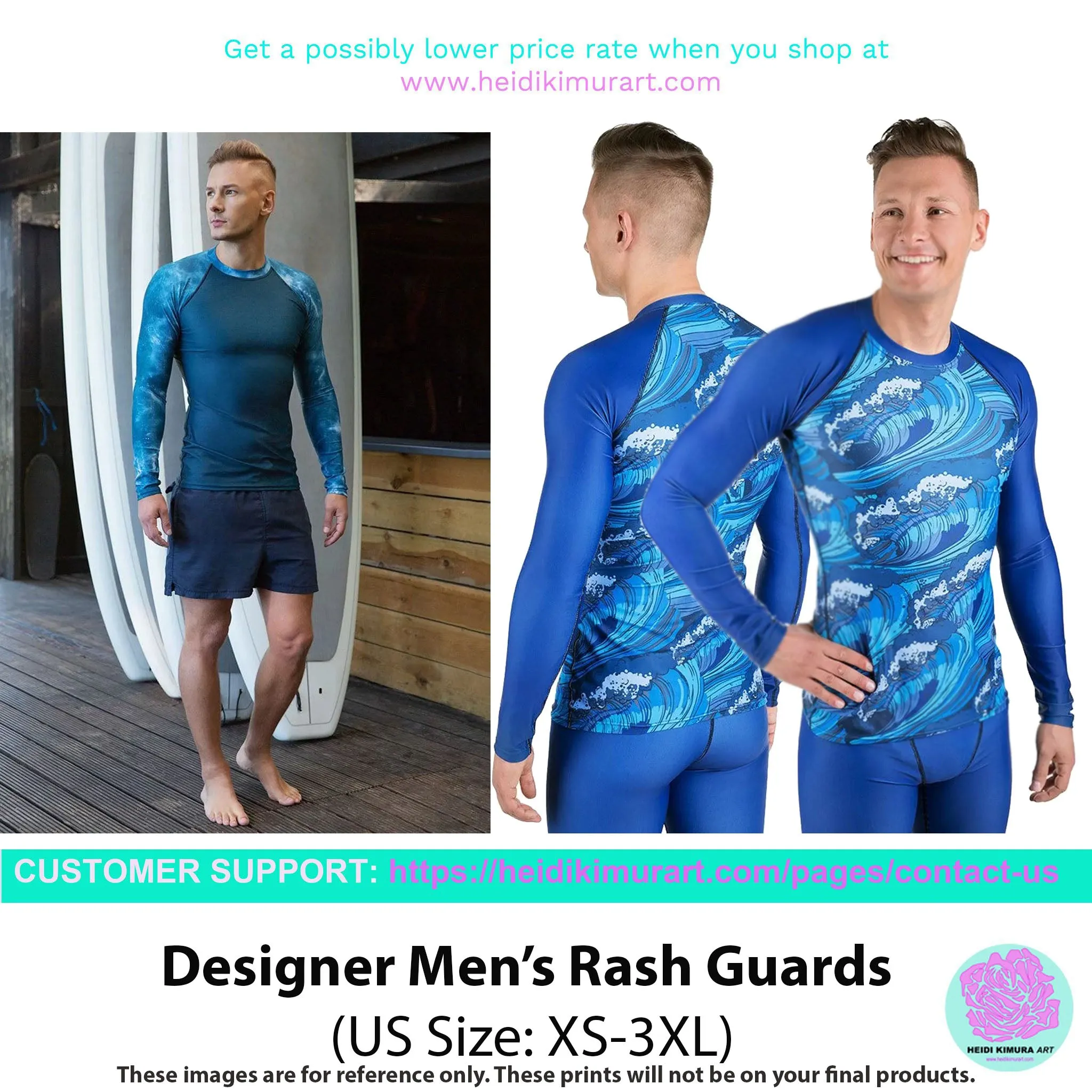 Pine Green Color Men's Top, Best Men's Rash Guard UPF 50  Long Sleeves Designer Polyester Spandex Sportswear