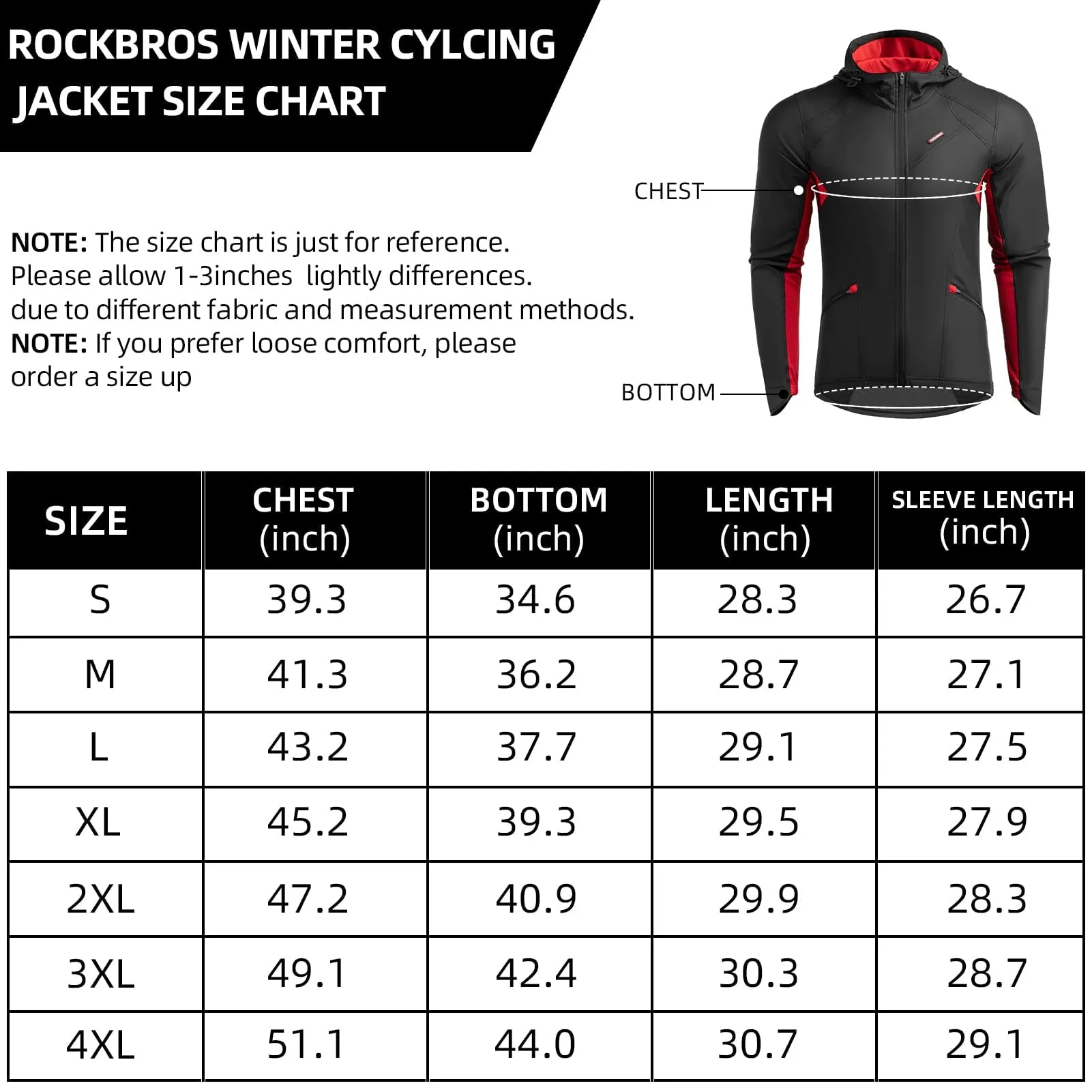 ROCKBROS Winter Cycling Jacket Windproof Thermal Breathable Running Windbreaker Clothing