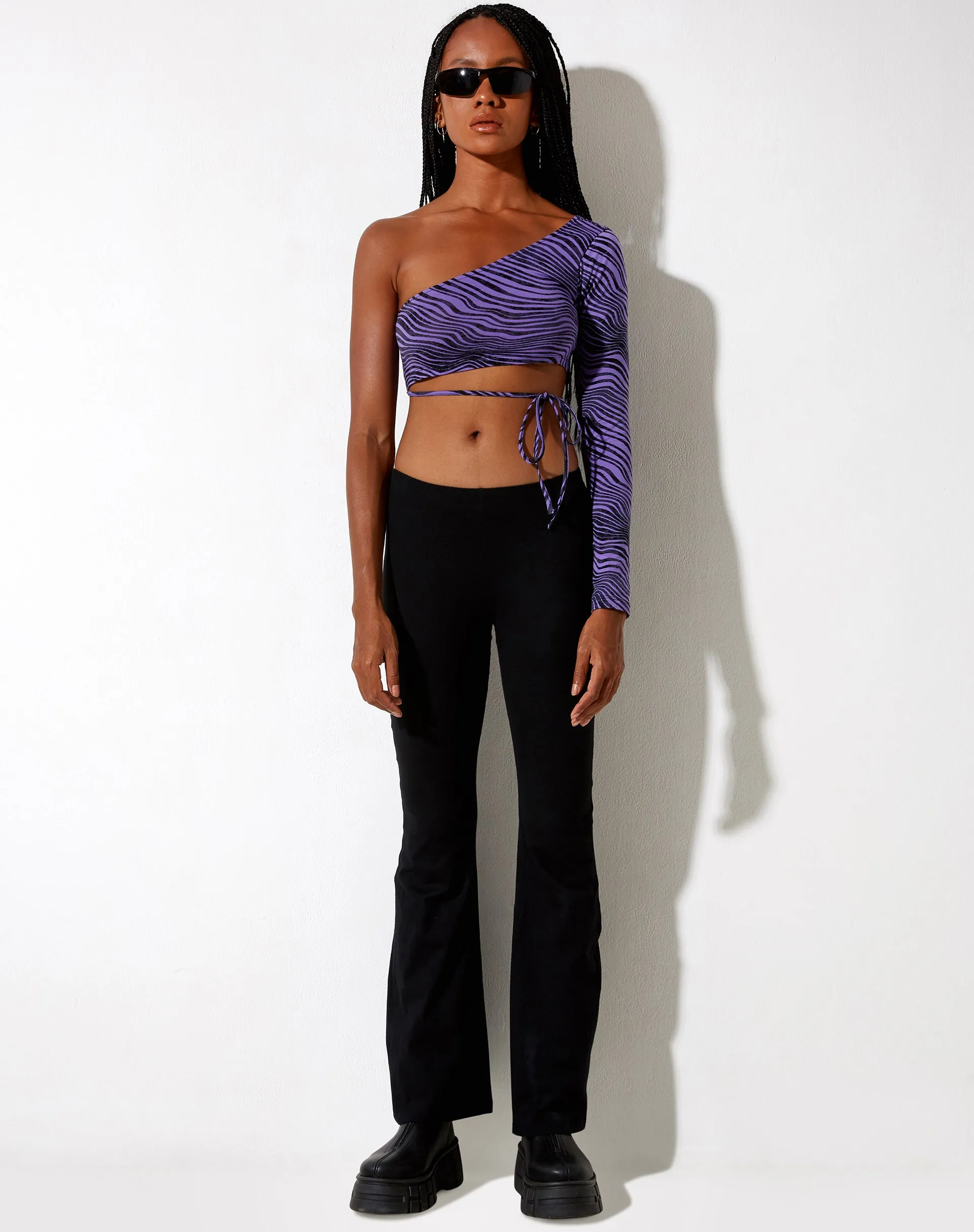 Shanin Long Sleeve Top in Desert Terrain Purple